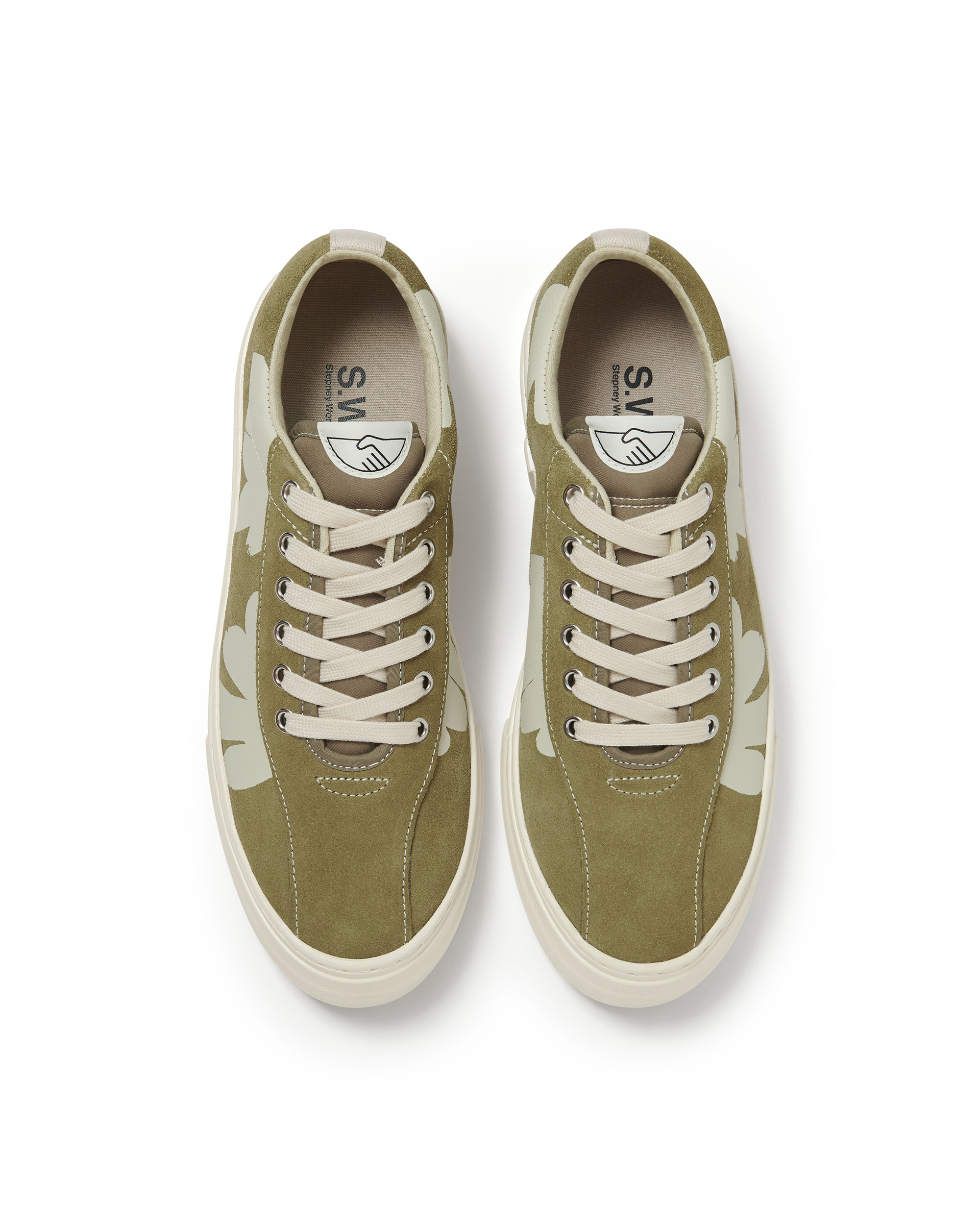 Dellow Shroom Hands Suede - Moss / White