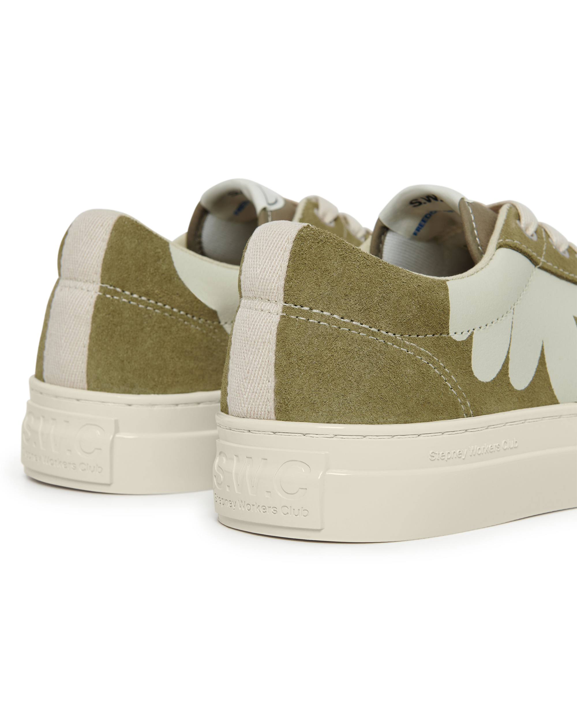 Dellow Shroom Hands Suede - Moss / White