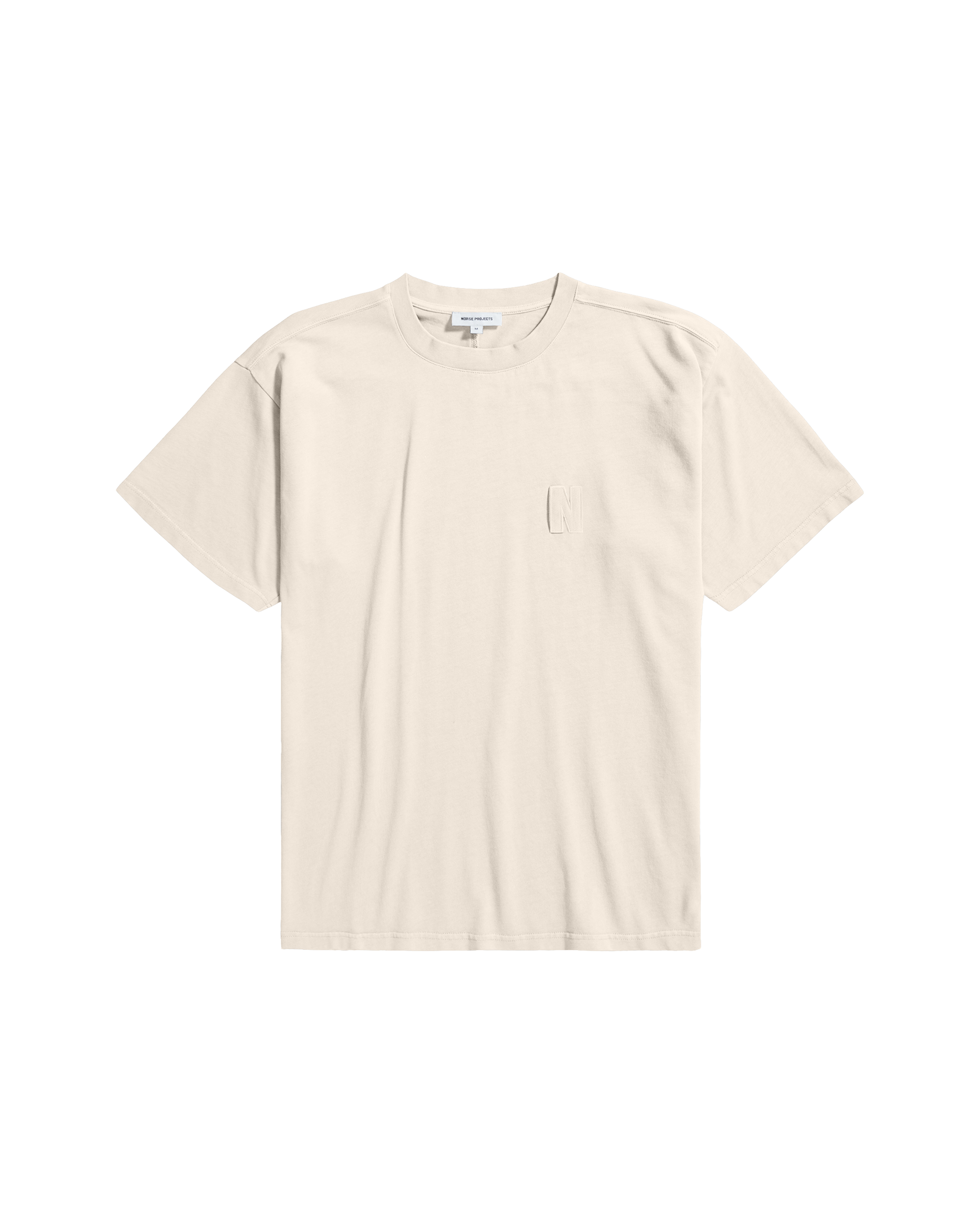 Simon Heavy N Patch T-shirt - Ecru