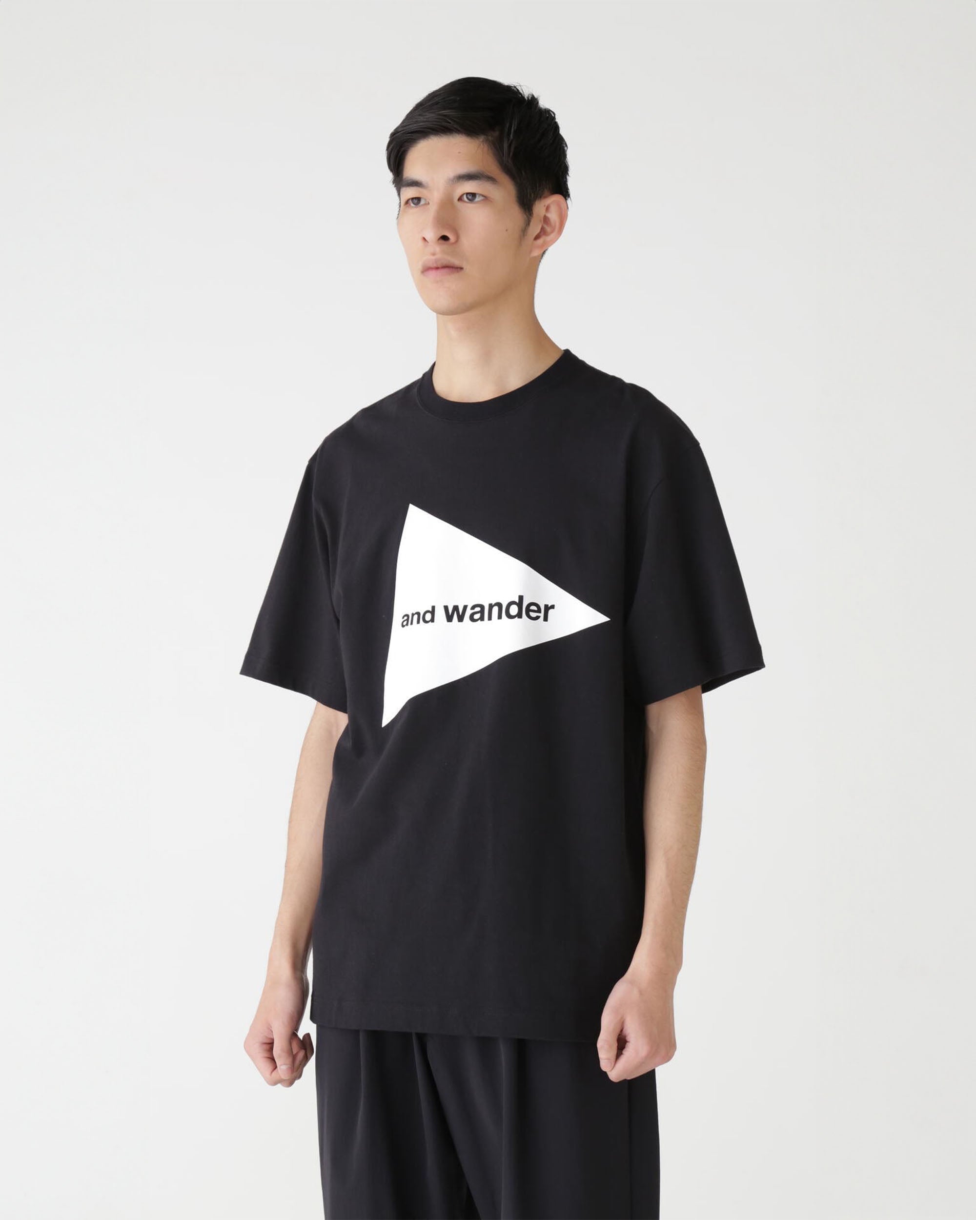 And Wander Logo Short Sleeve T-Shirt - Black