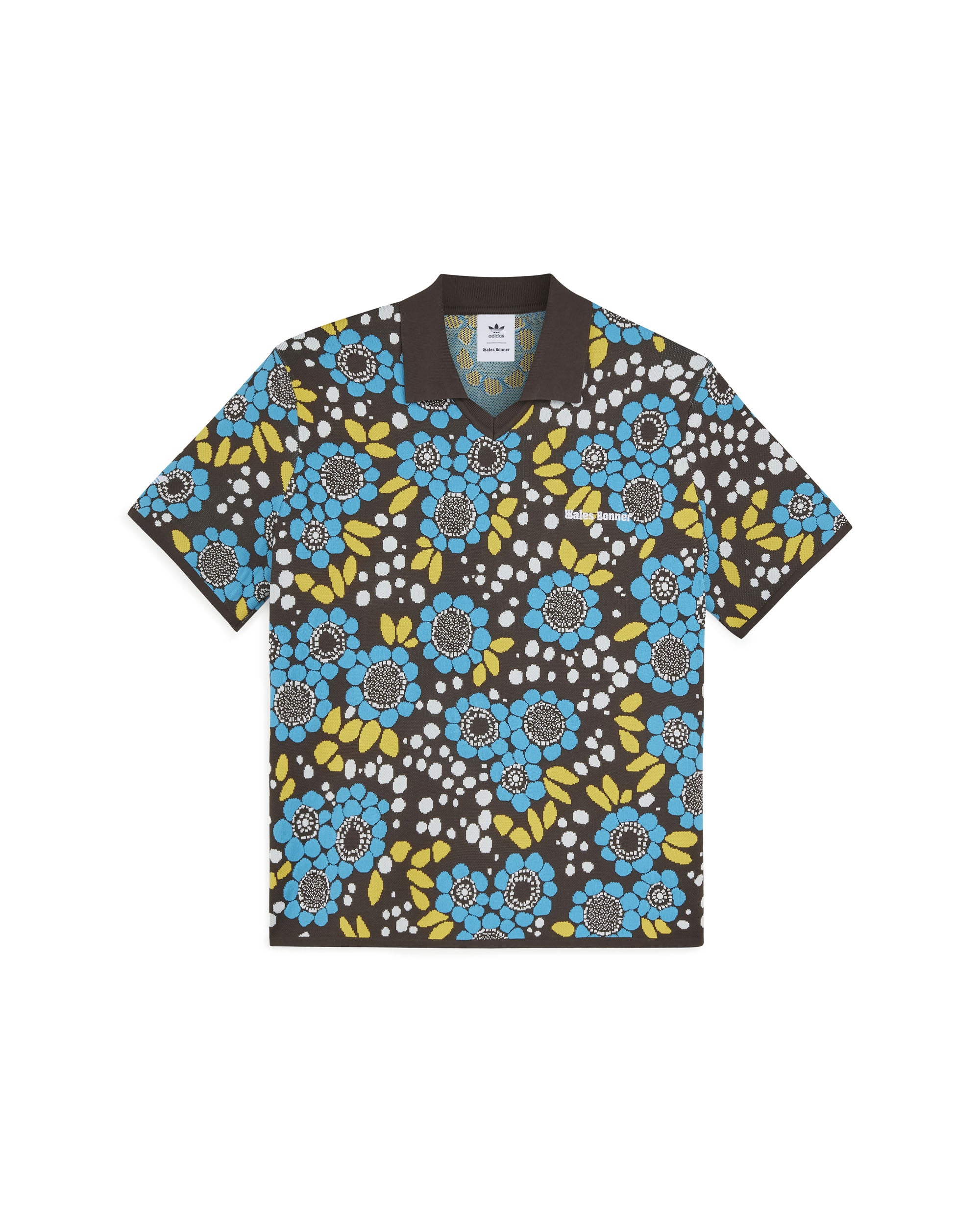 Wales Bonner Knit Floral Polo Shirt - Multi