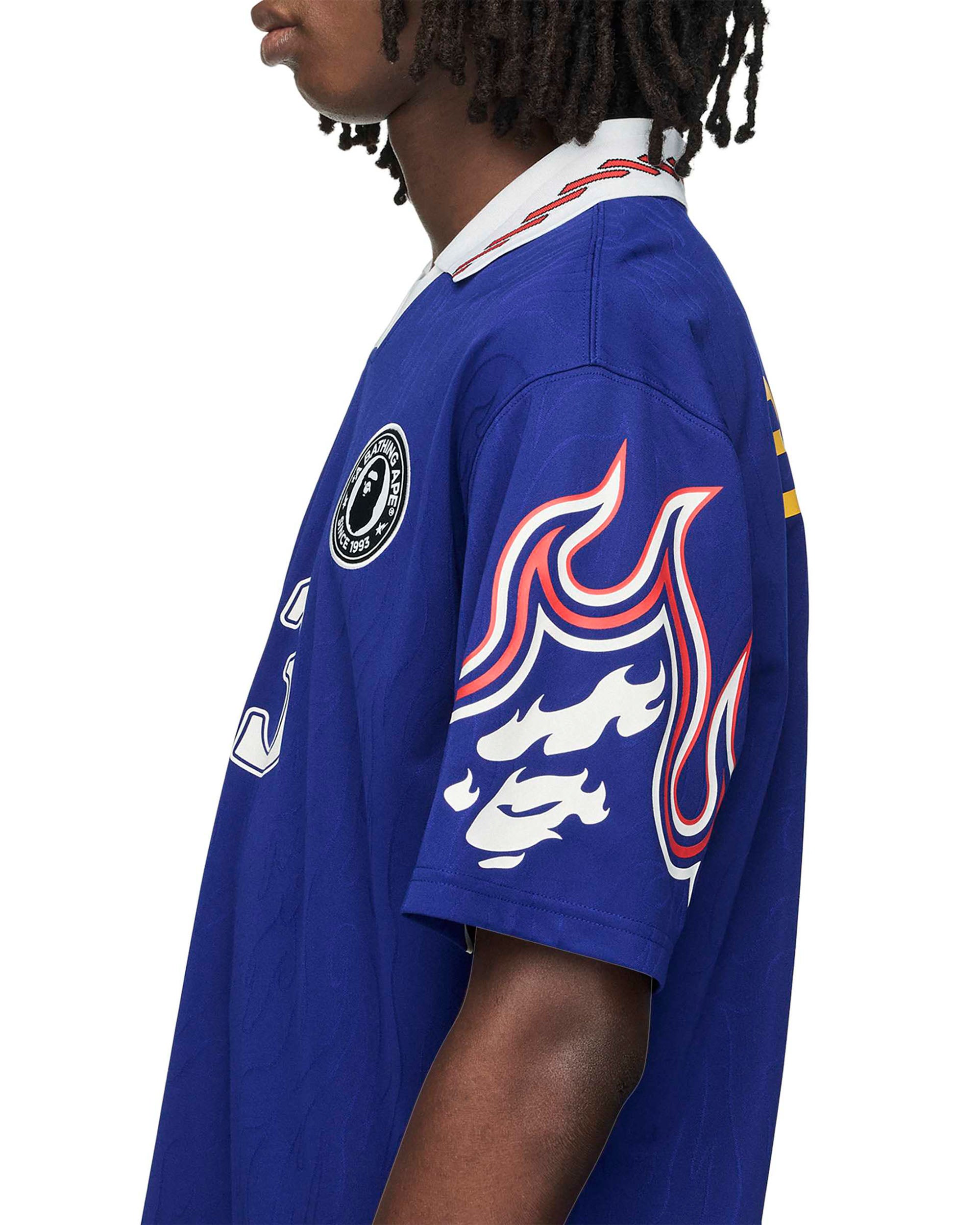 BAPE SSL Flame Jersey - Japan Blue