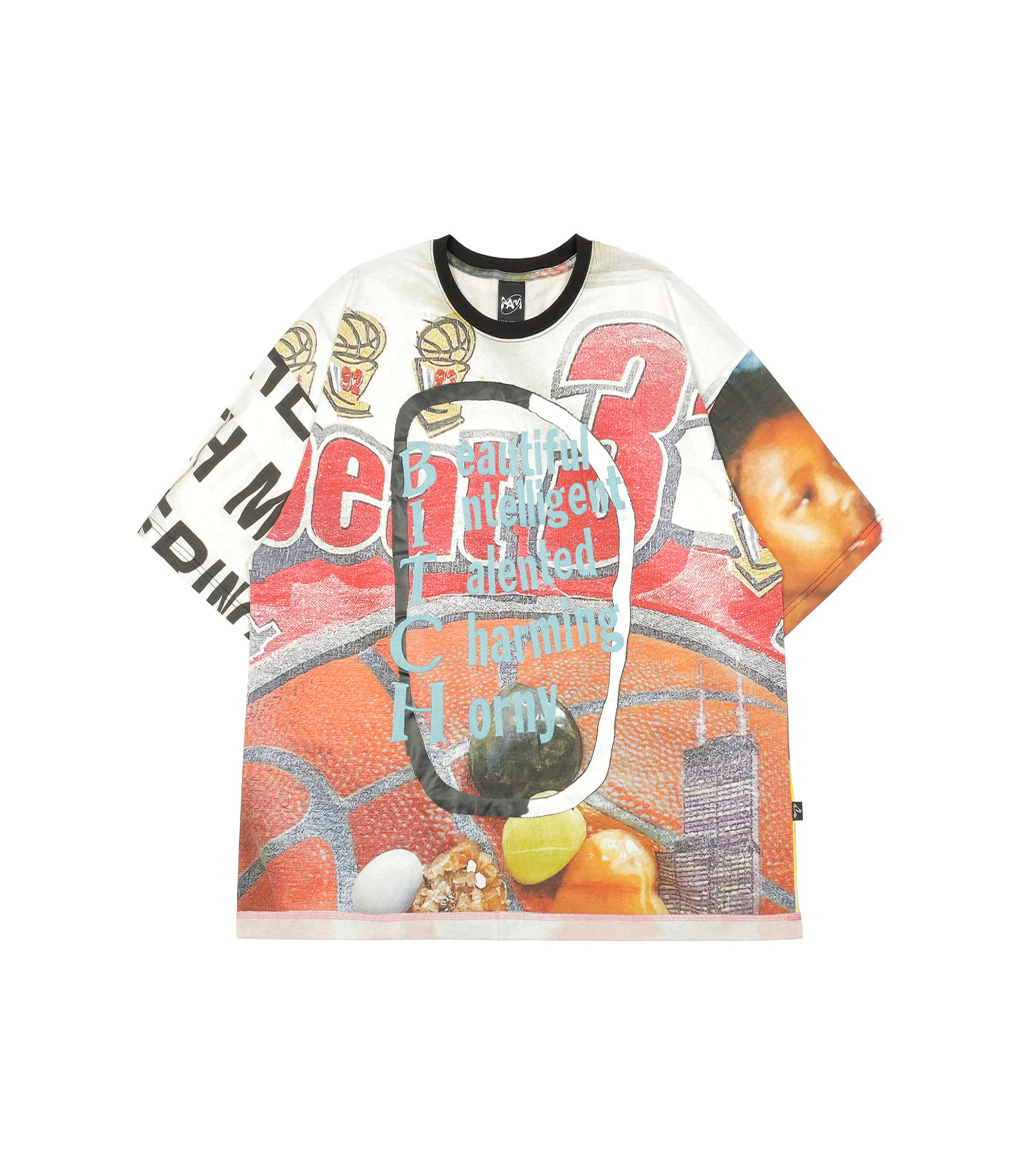 Martine Syms B.I.T.C.H.  Oversized Short Sleeve T-Shirt - Collage