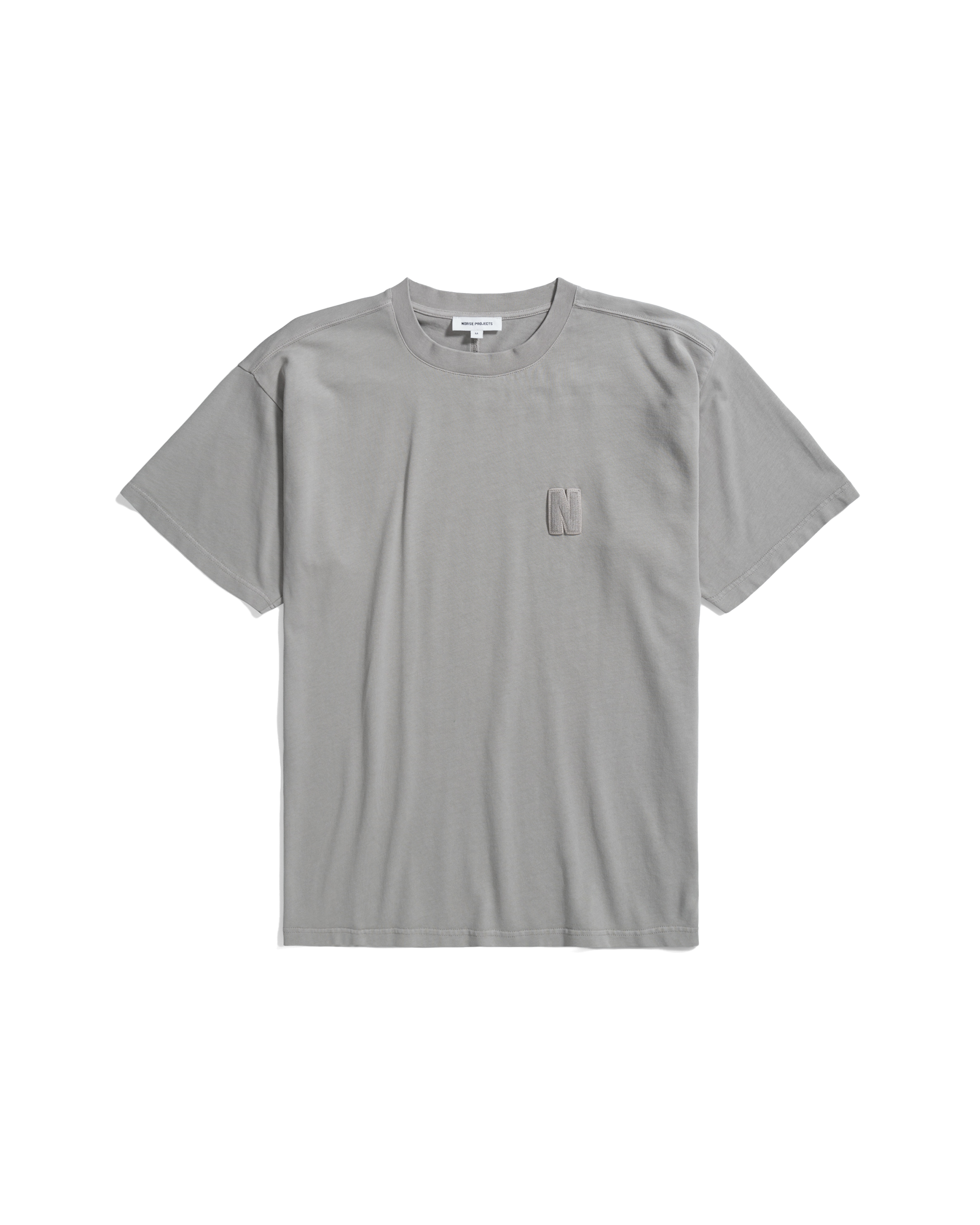 Simon Heavy N Patch T-shirt - Weather Grey