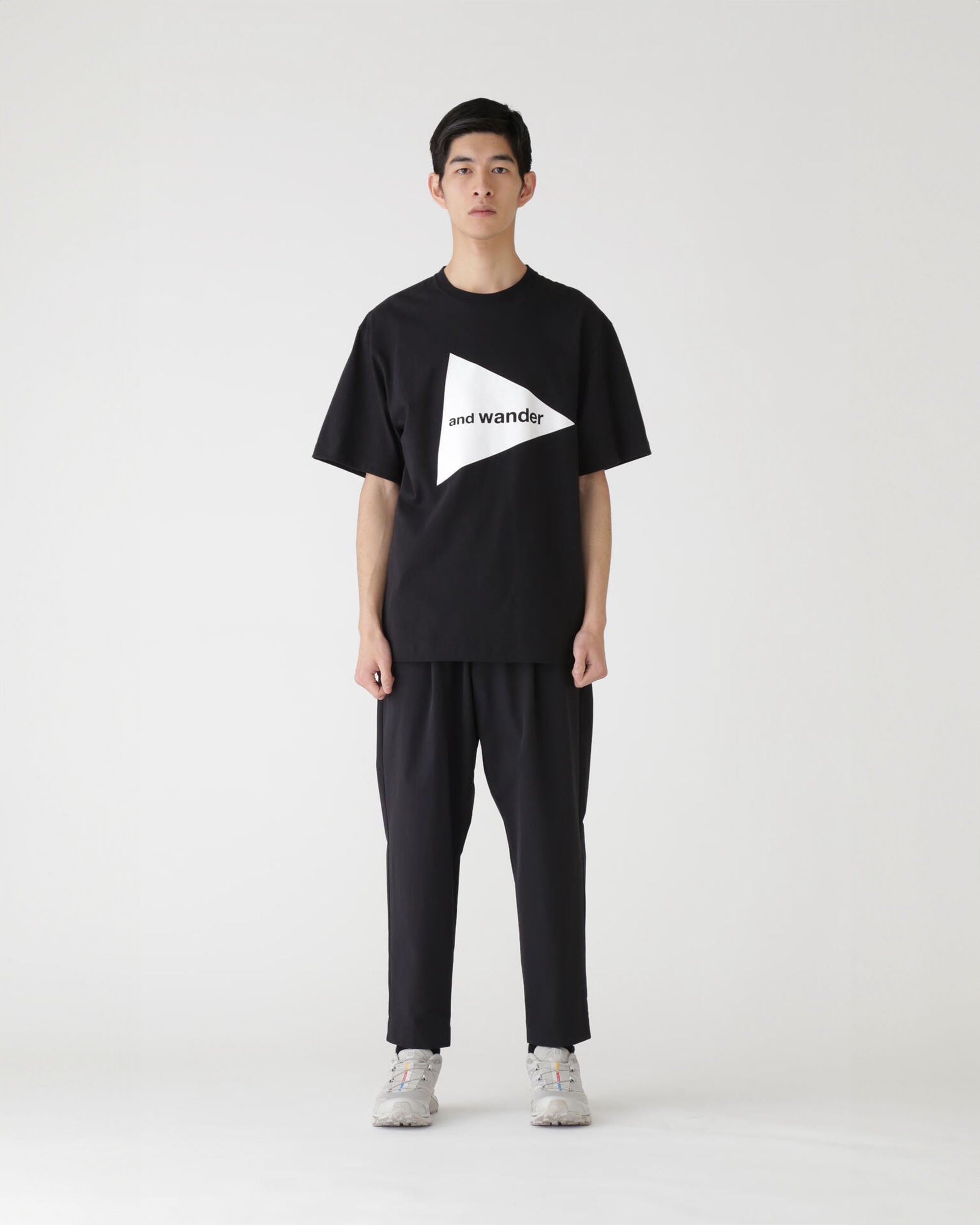 And Wander Logo Short Sleeve T-Shirt - Black