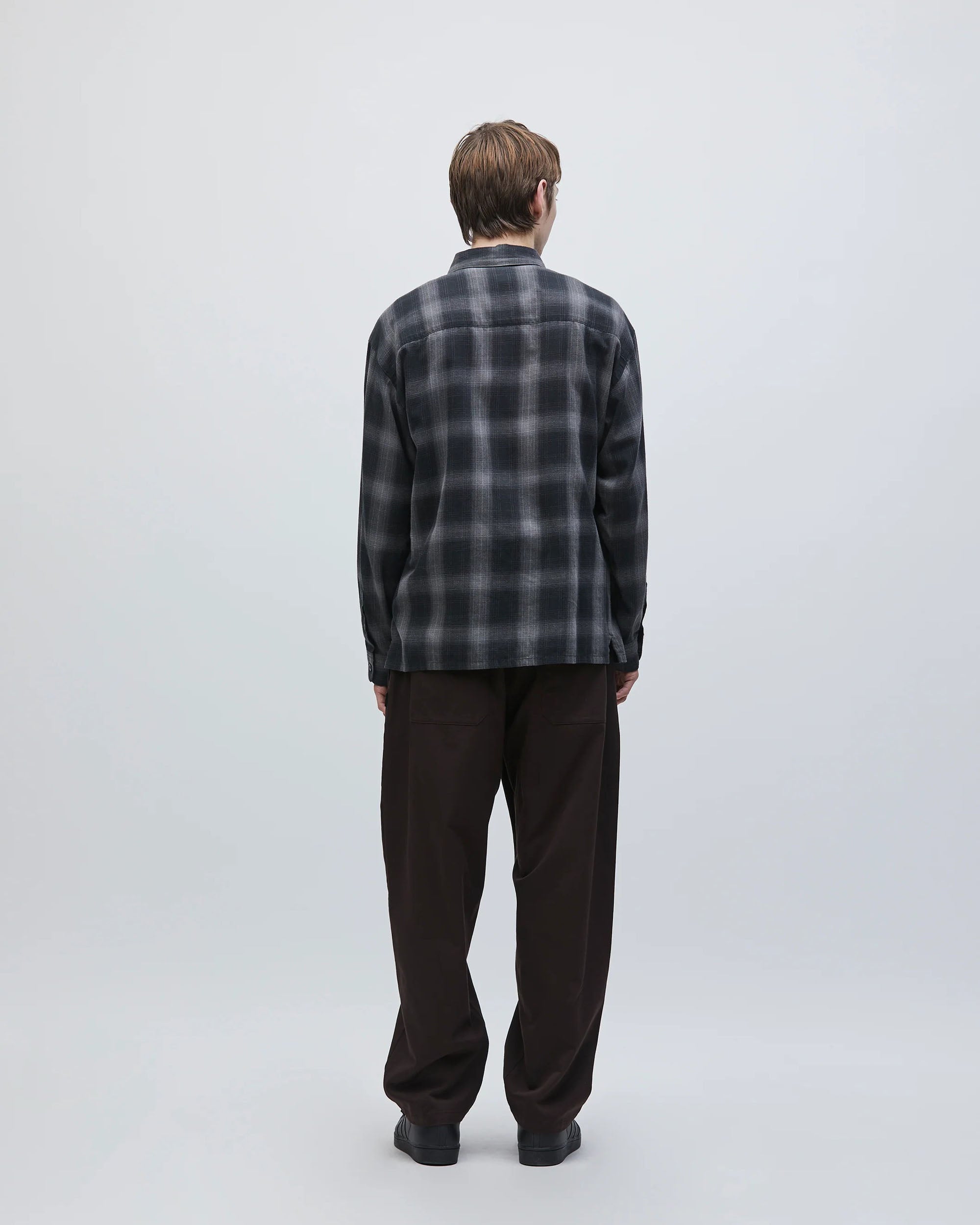 L/S Hombre Check Shirt - Charcoal / Mustard