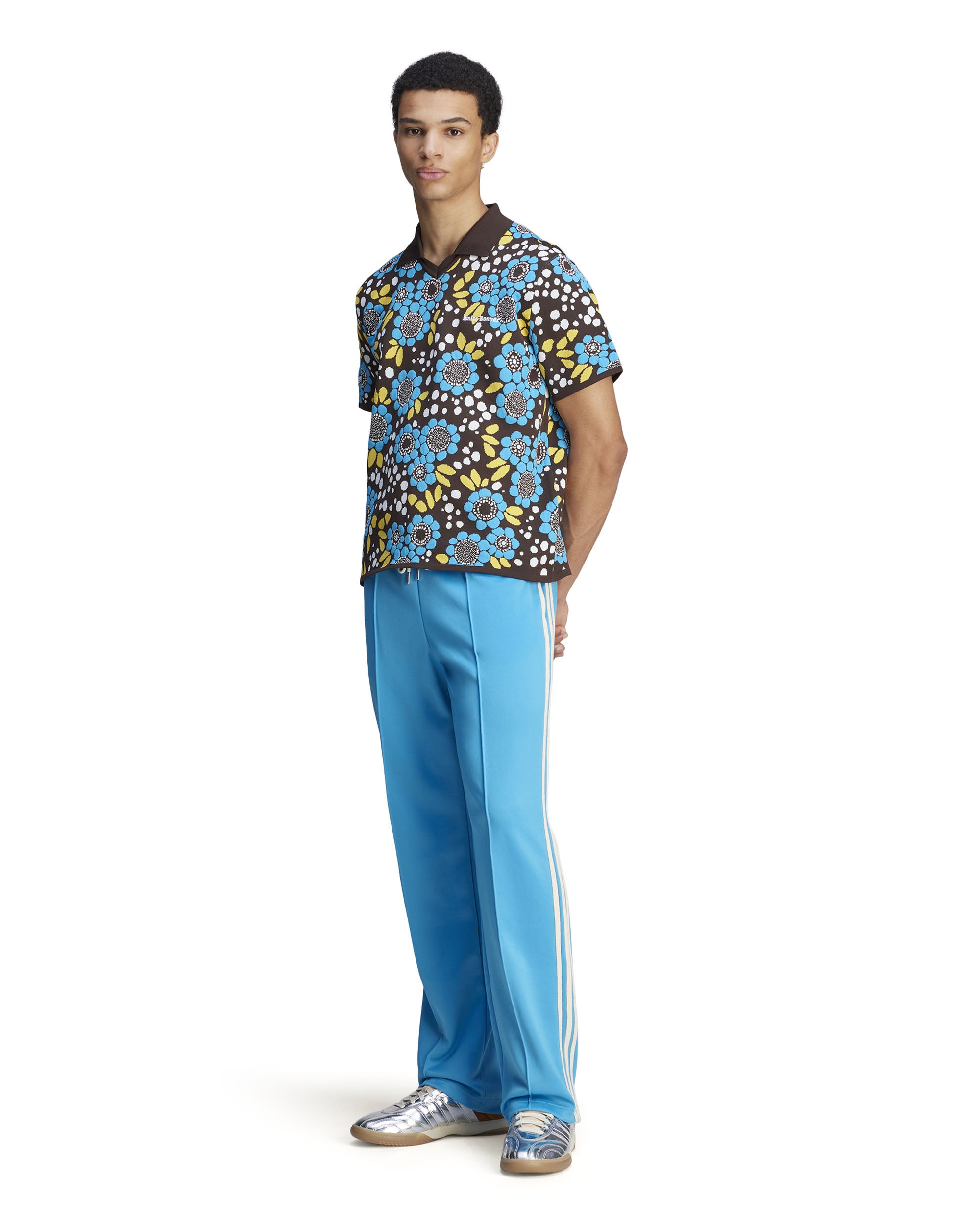 Wales Bonner Knit Floral Polo Shirt - Multi