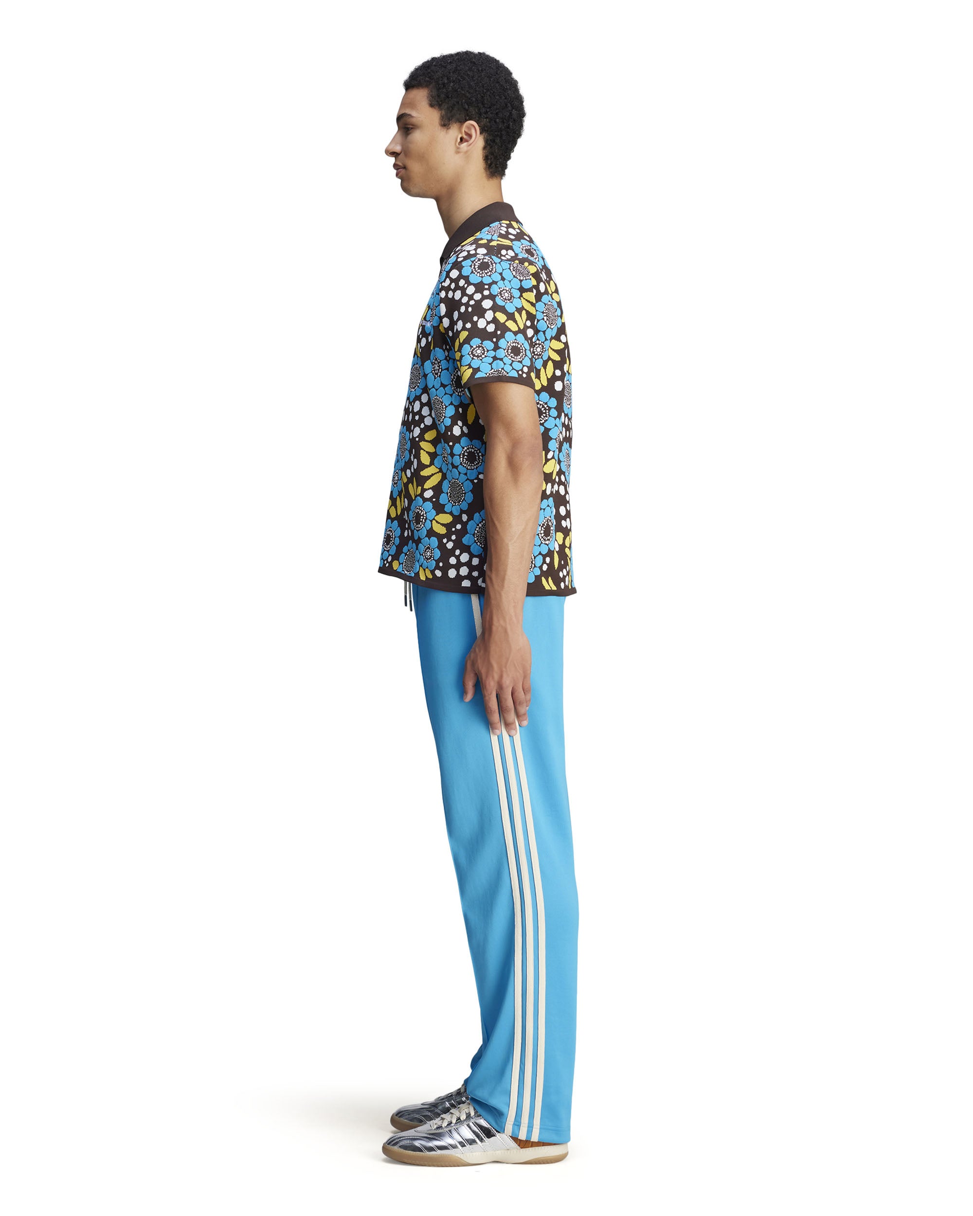 Wales Bonner Knit Floral Polo Shirt - Multi