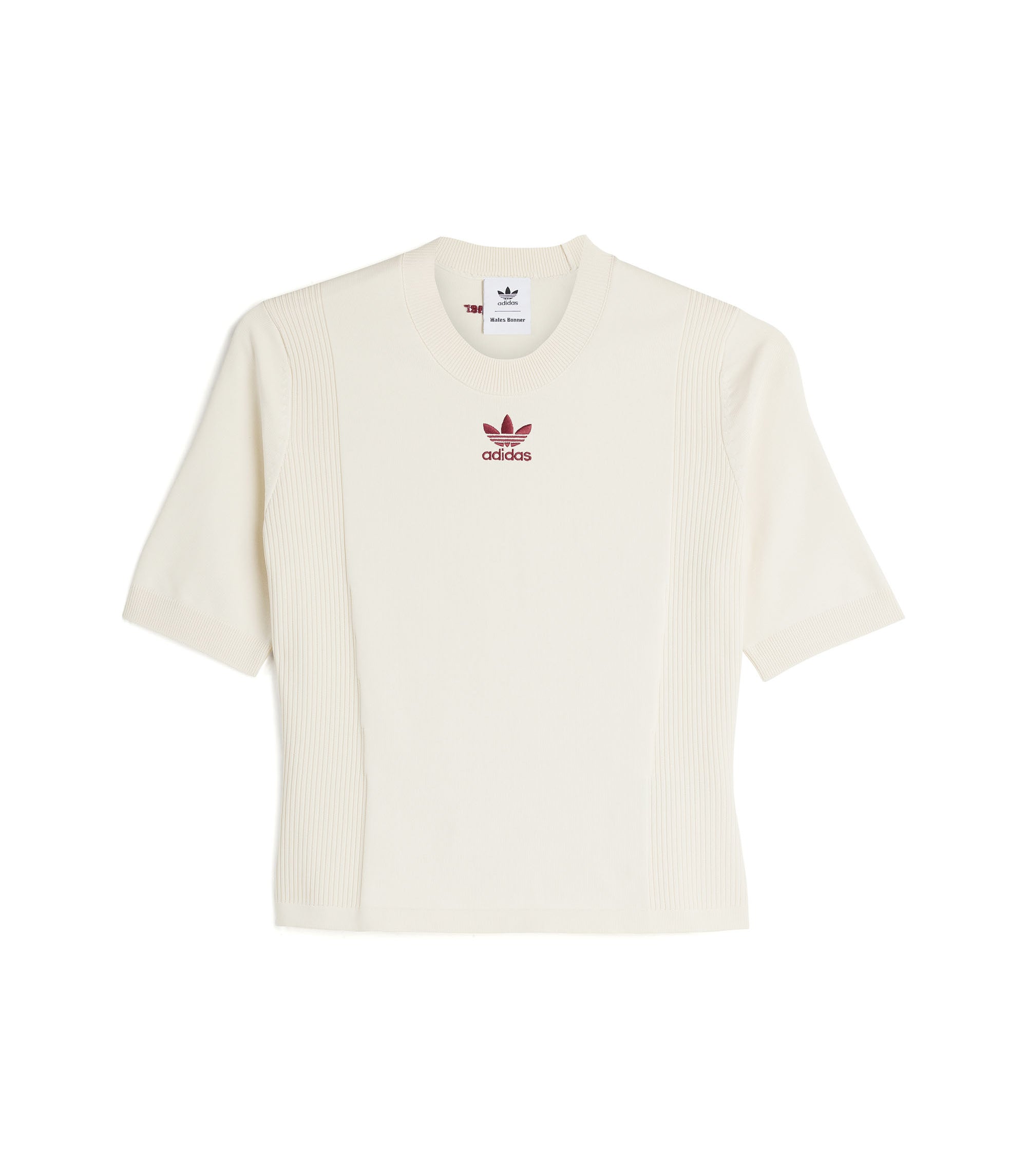 Wales Bonner Womens Knit Short Sleeve Top - White