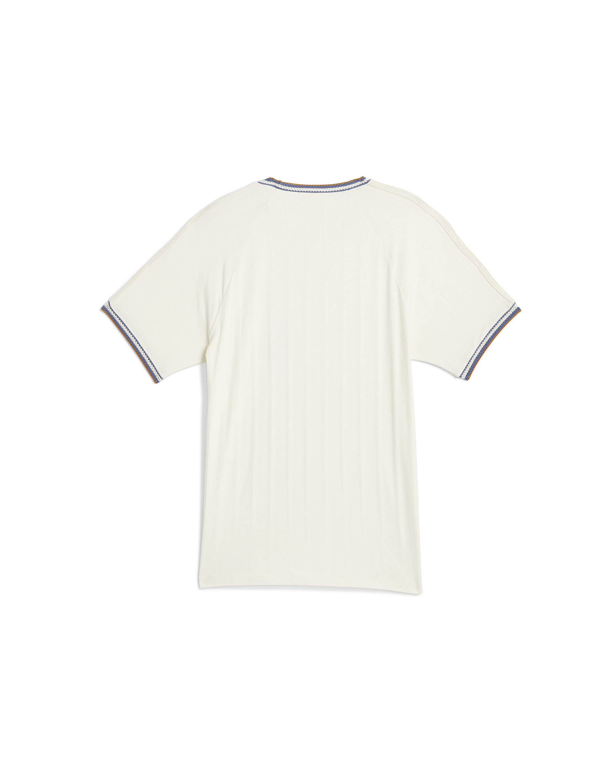 CLOT Knit Collar 3-Stripes T-Shirt - Cream