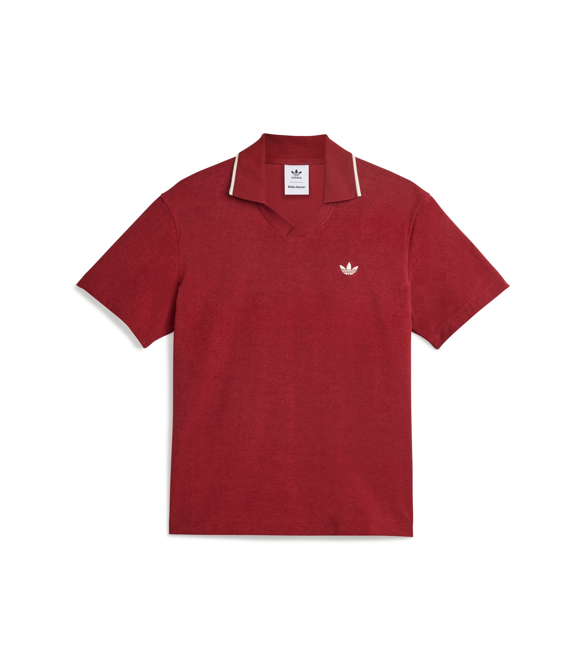 Wales Bonner Terry Polo - Collegiate Burgundy