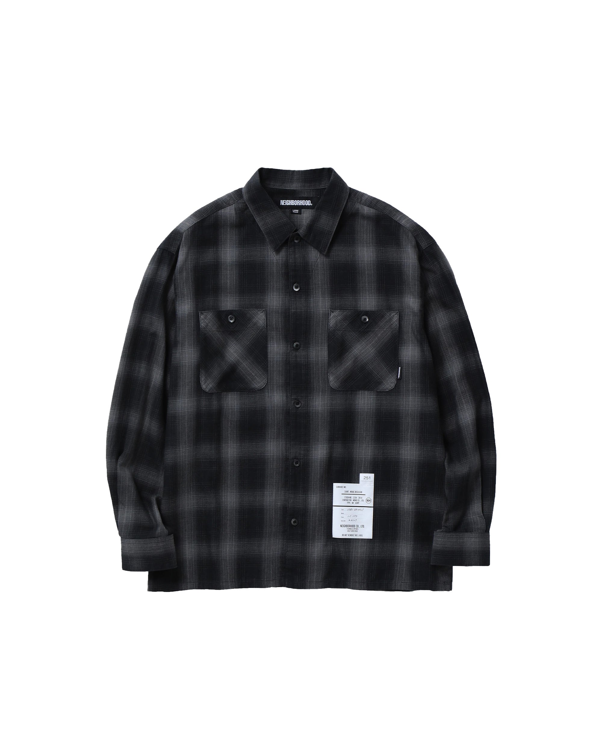 L/S Hombre Check Shirt - Black / Grey