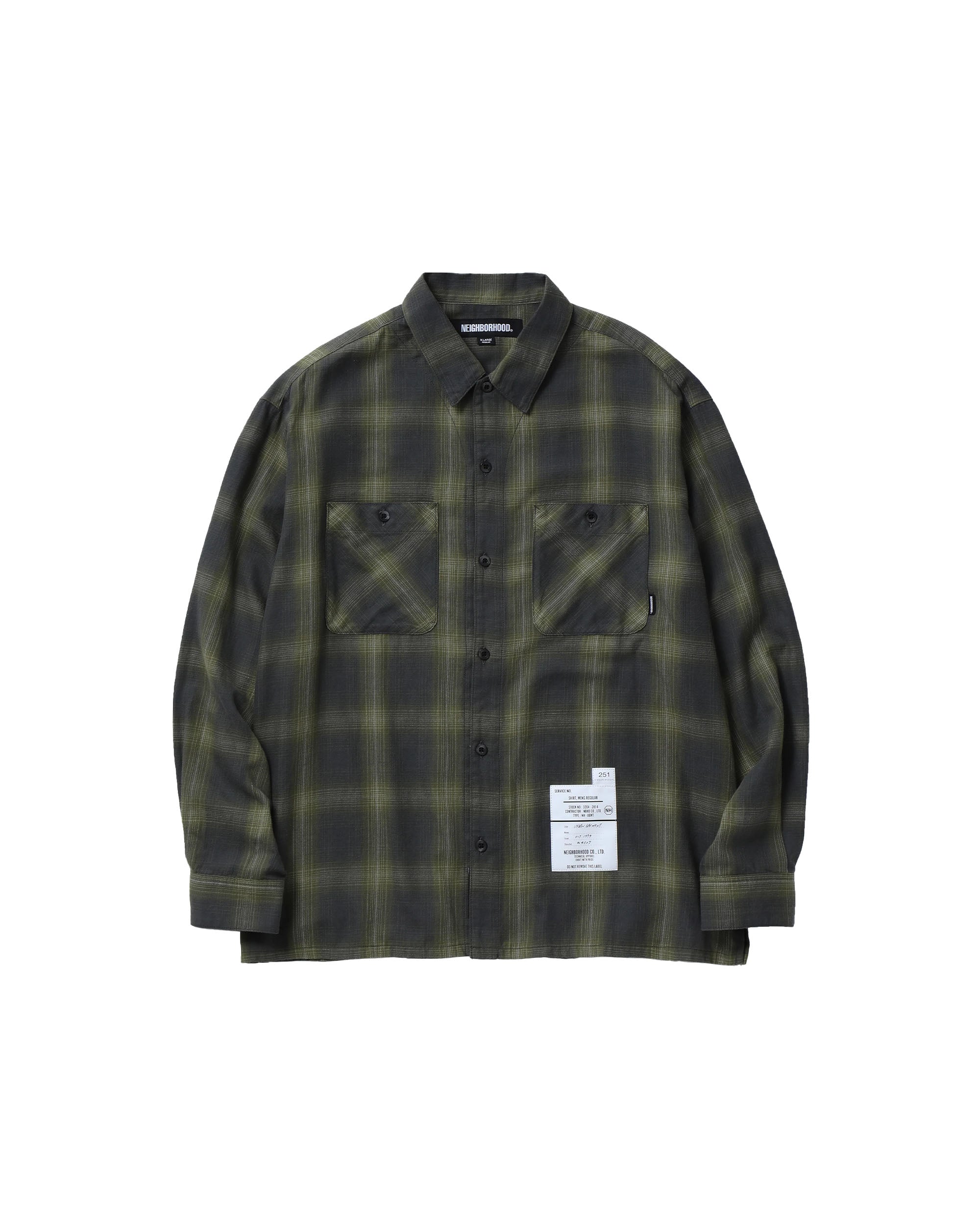 L/S Hombre Check Shirt - Charcoal / Mustard