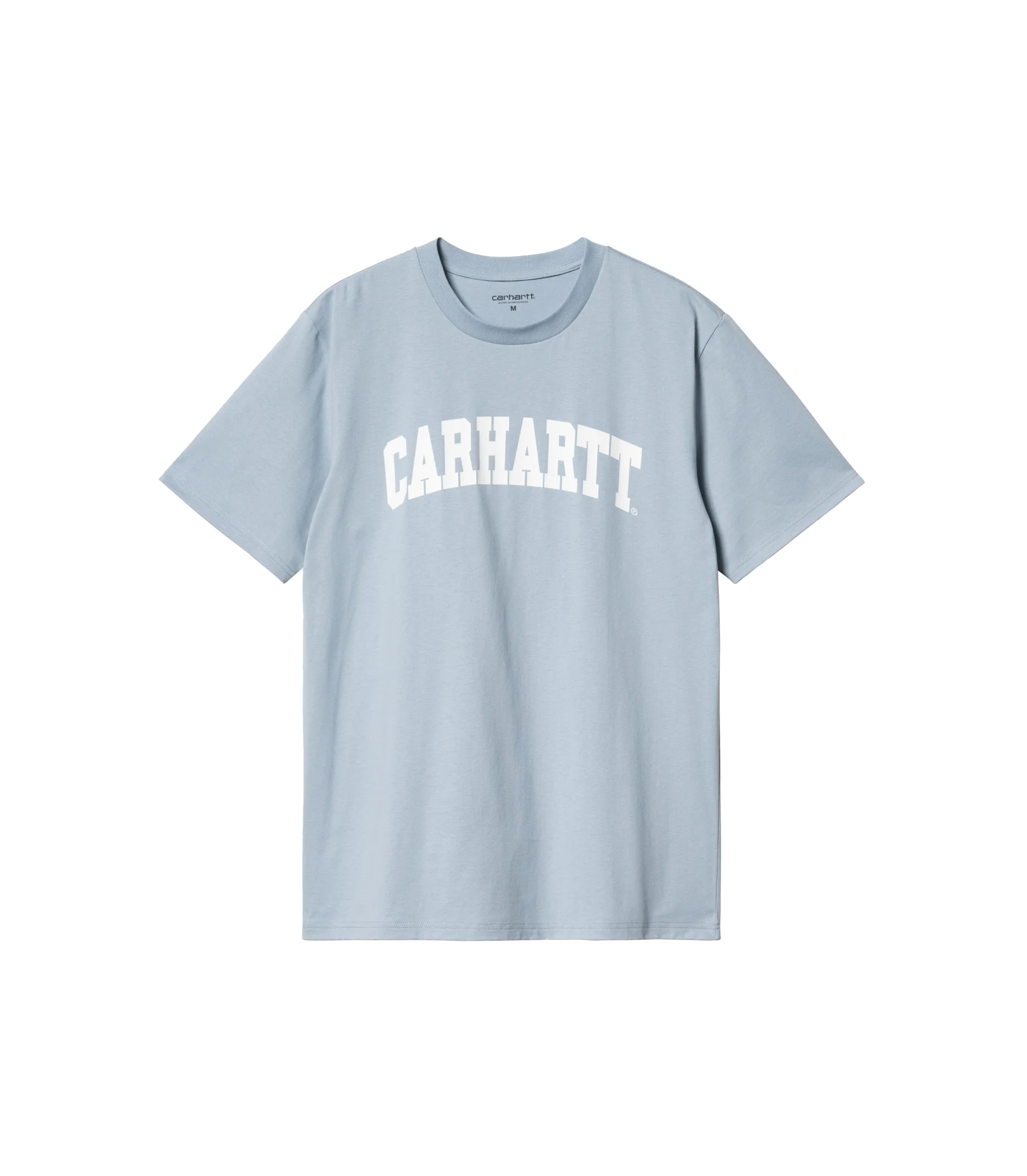S/S University T-Shirt - Dusty Ice / White