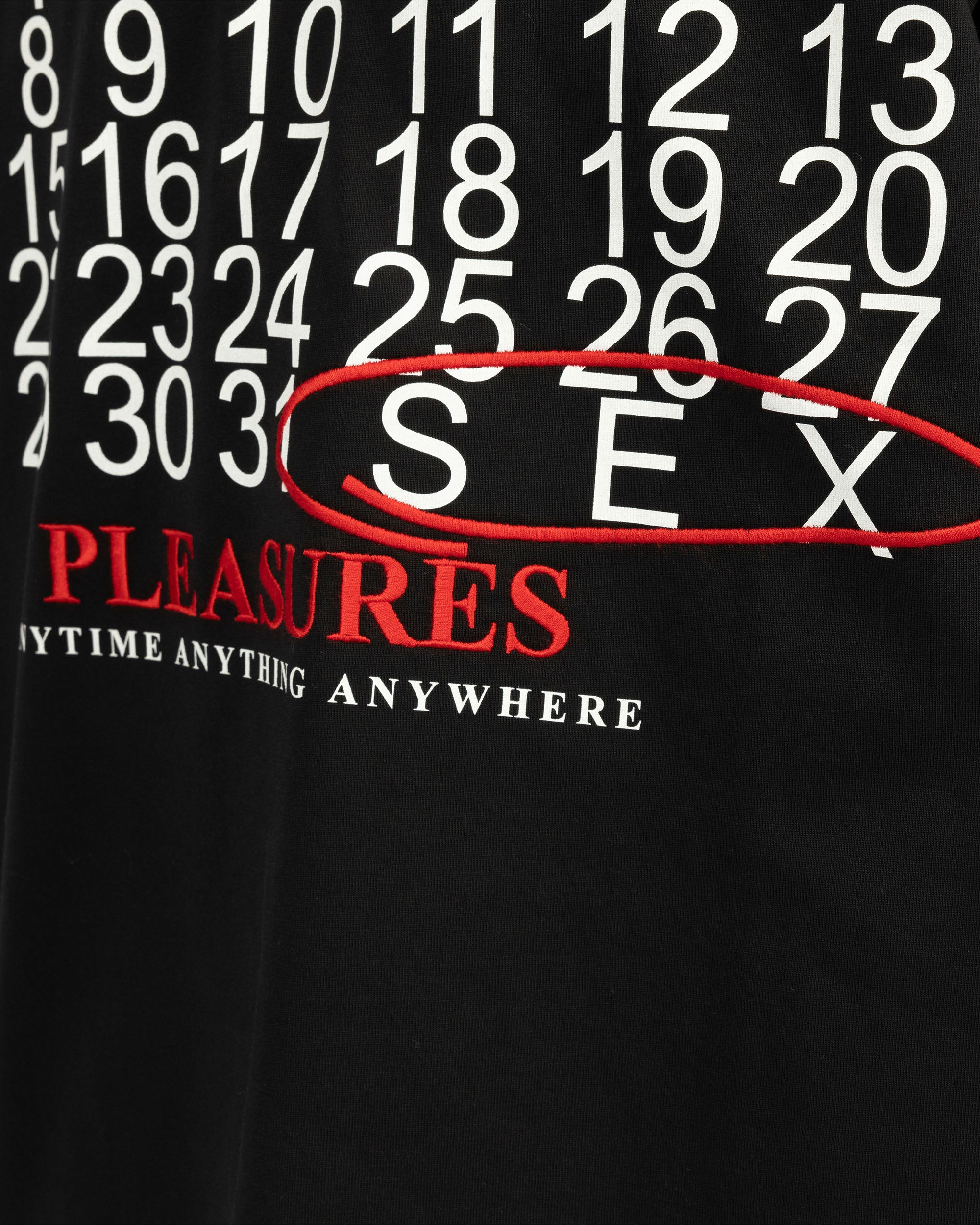 Calendar Heavyweight T-shirt - Black