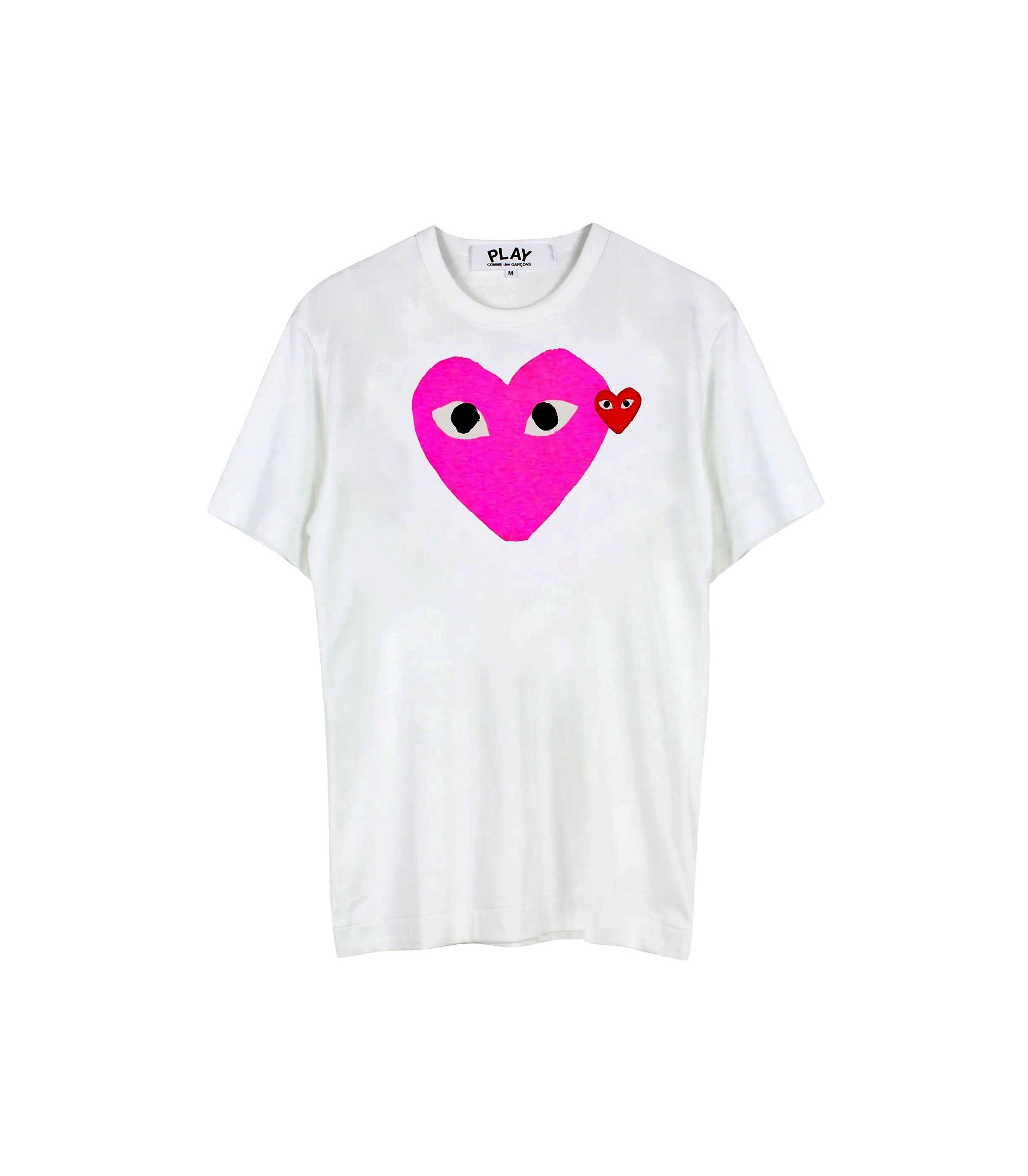 Women's Pink Heart T-Shirt - White / Pink