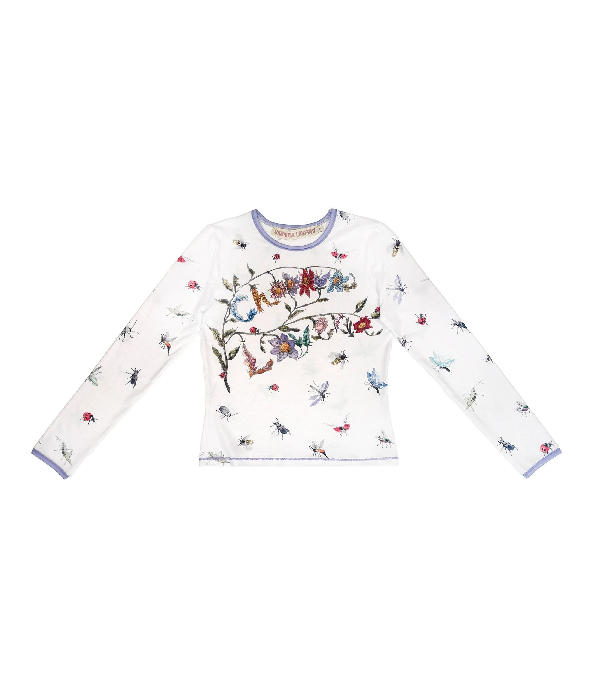 Floral Buggy Fitted Jersey Top - Multi