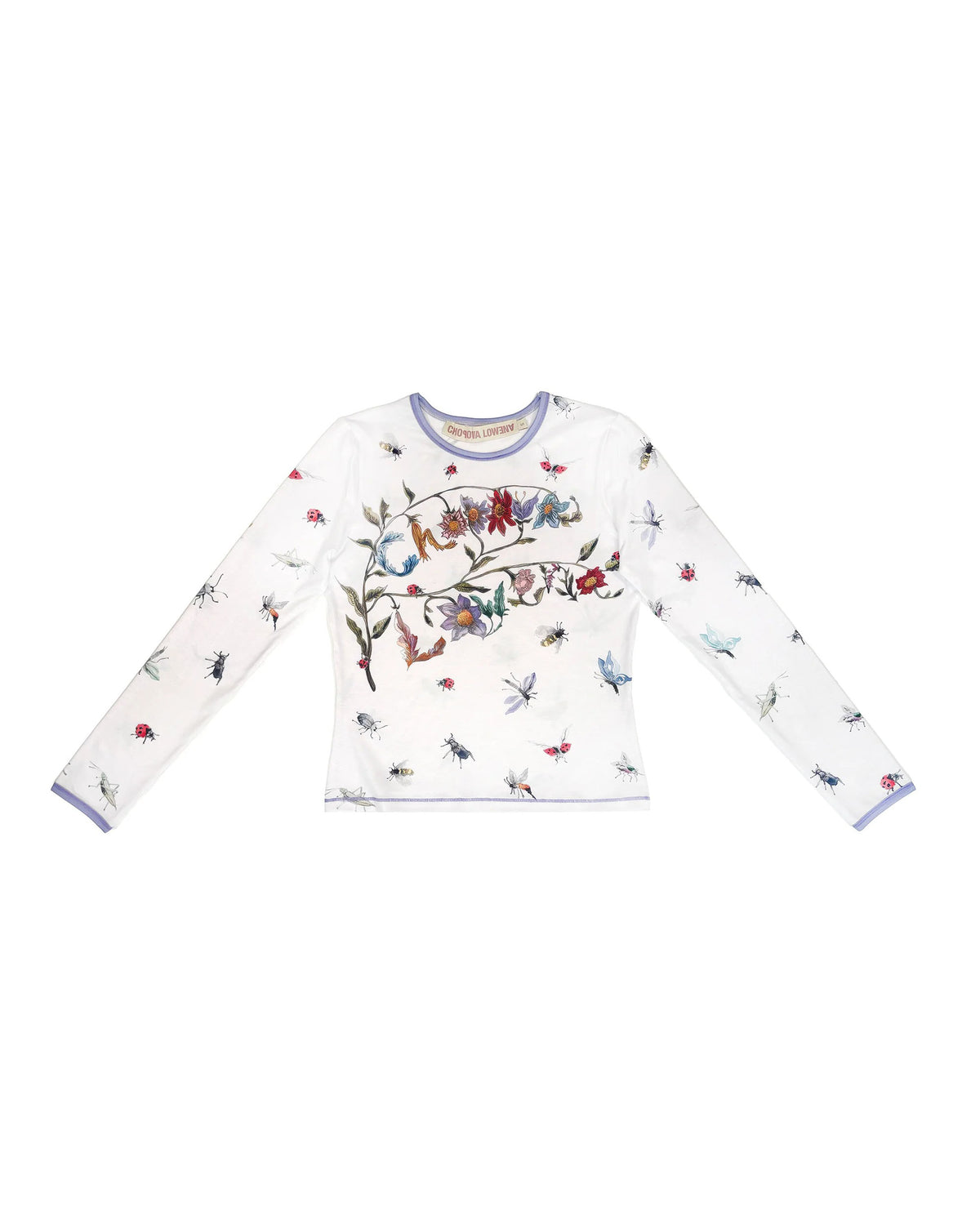 Floral Buggy Fitted Jersey Top - Multi