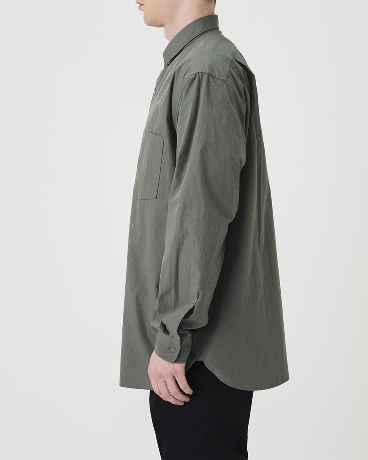 Regular Collar Wind Shirt - Off White