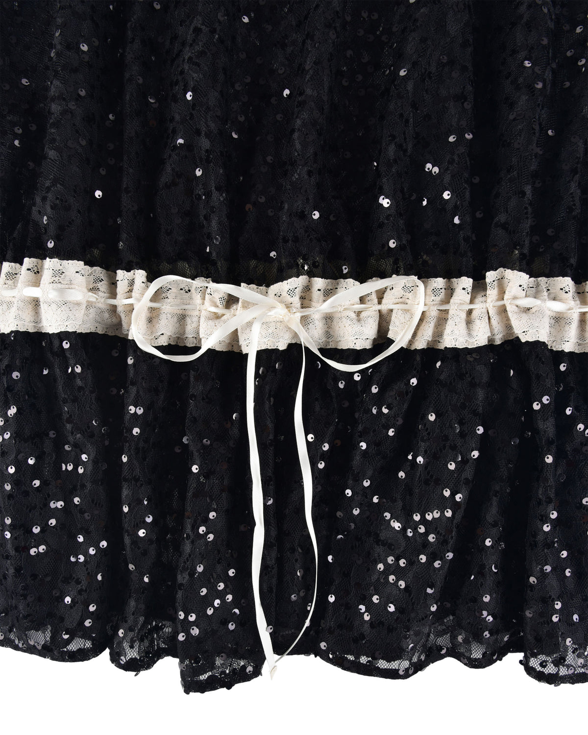 Lace Ribbon Dress - Dark Glimmer