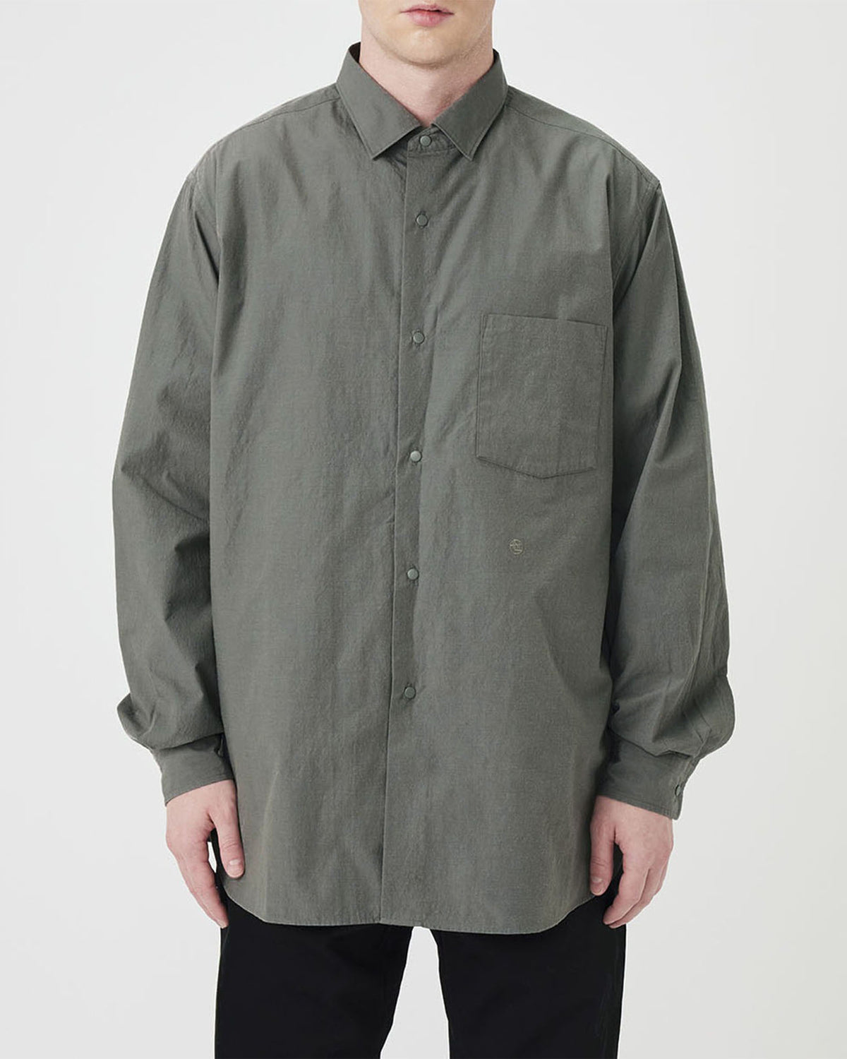 Regular Collar Wind Shirt - Off White