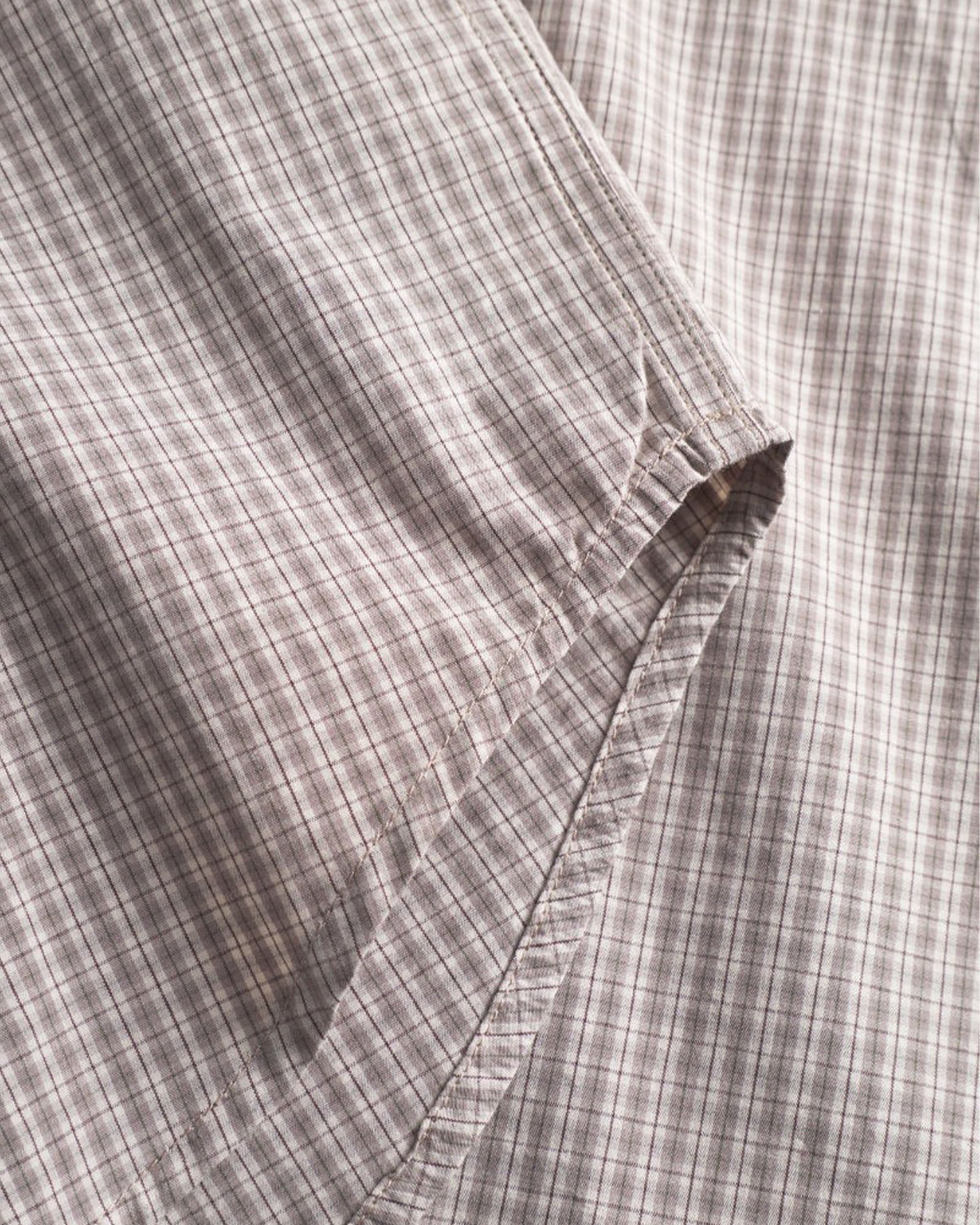Ole Oversize Poplin Check Shirt - Walnut