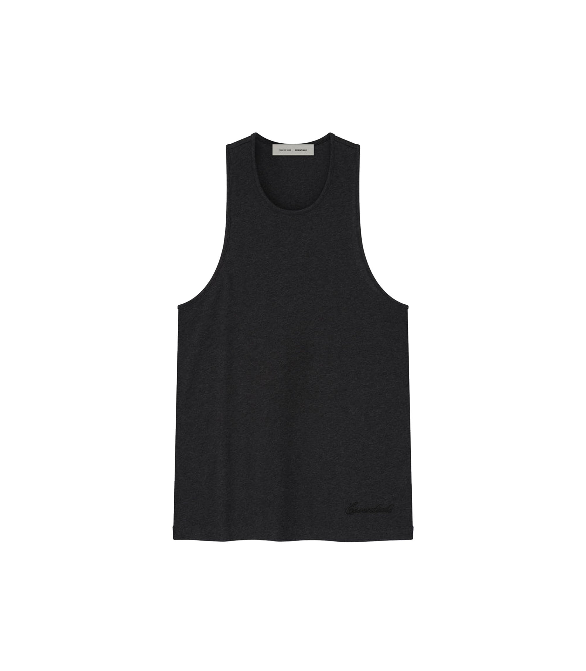 Embroidered Essential Tank - Vintage Black