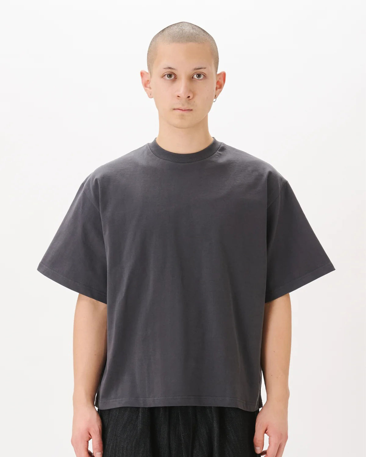 Signature Cropped T-Shirt - Charcoal