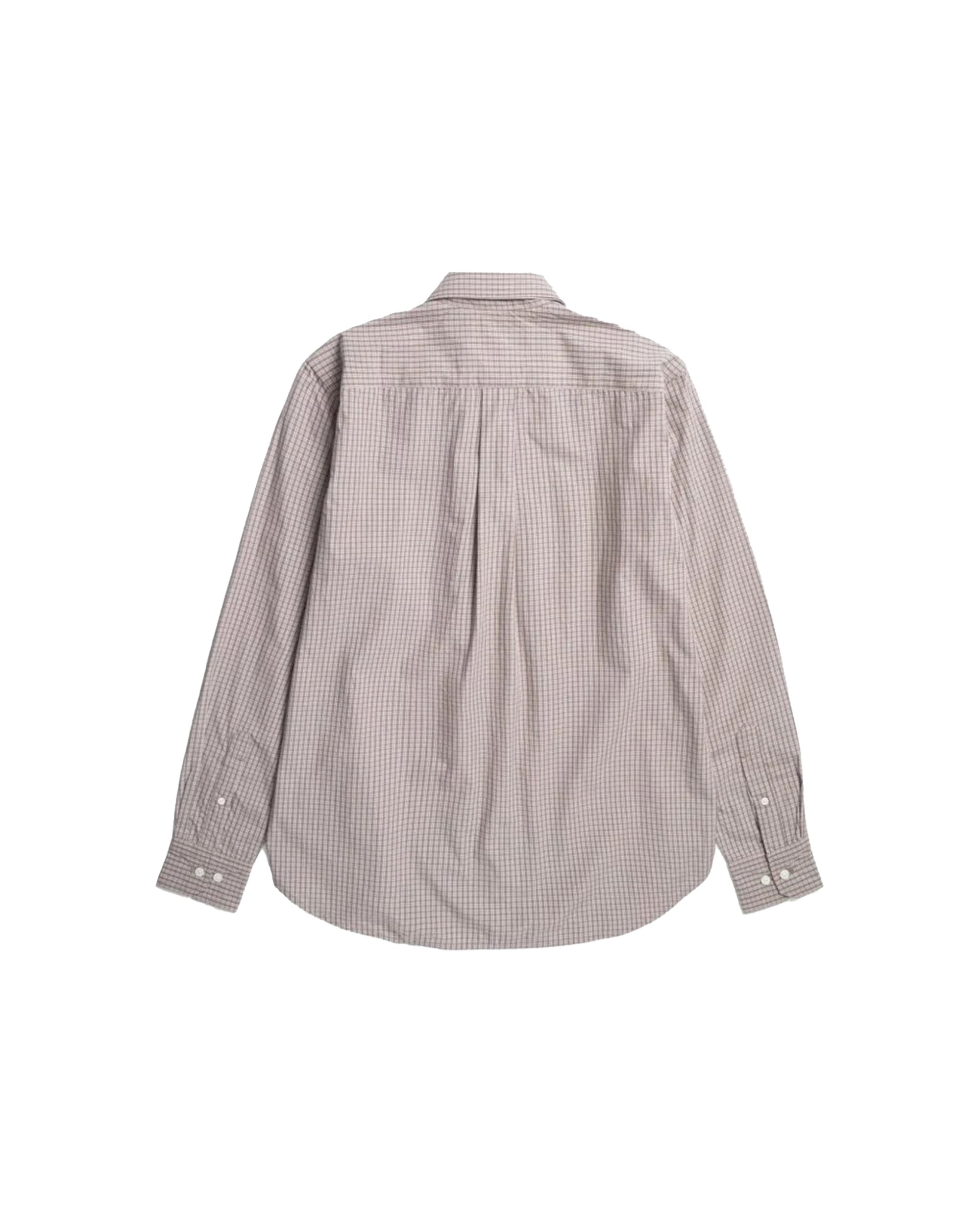 Ole Oversize Poplin Check Shirt - Walnut