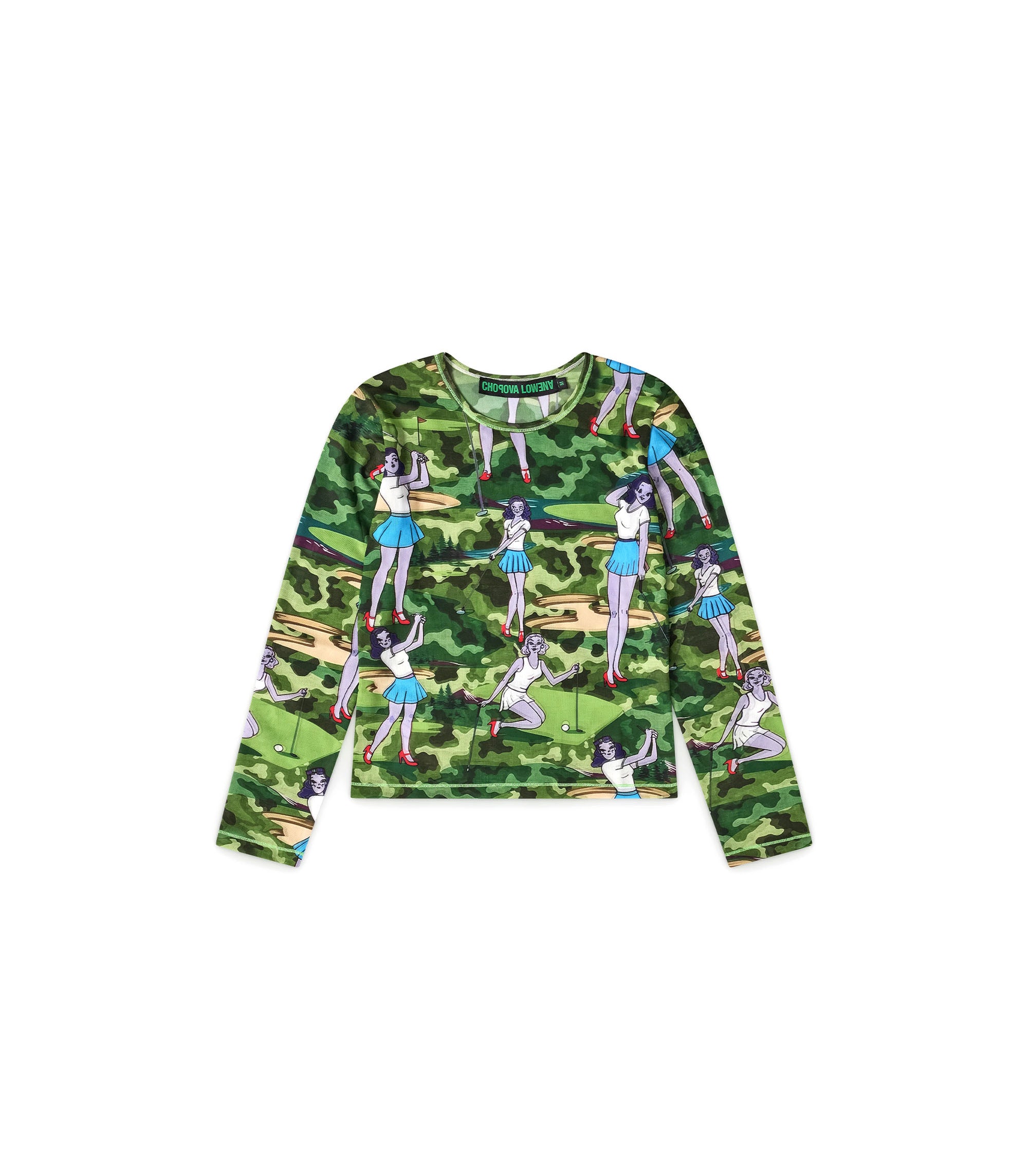 Swing and Miss Mesh Long Sleeve Top - Multi