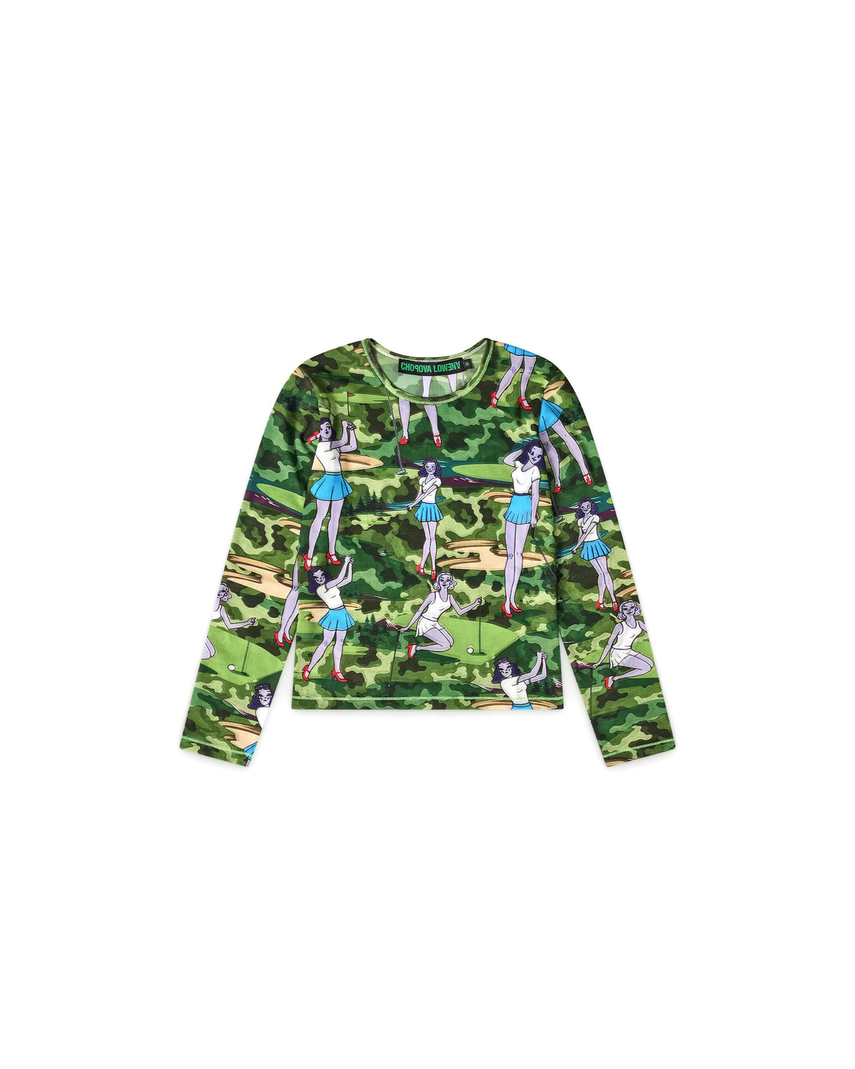 Swing and Miss Mesh Long Sleeve Top - Multi