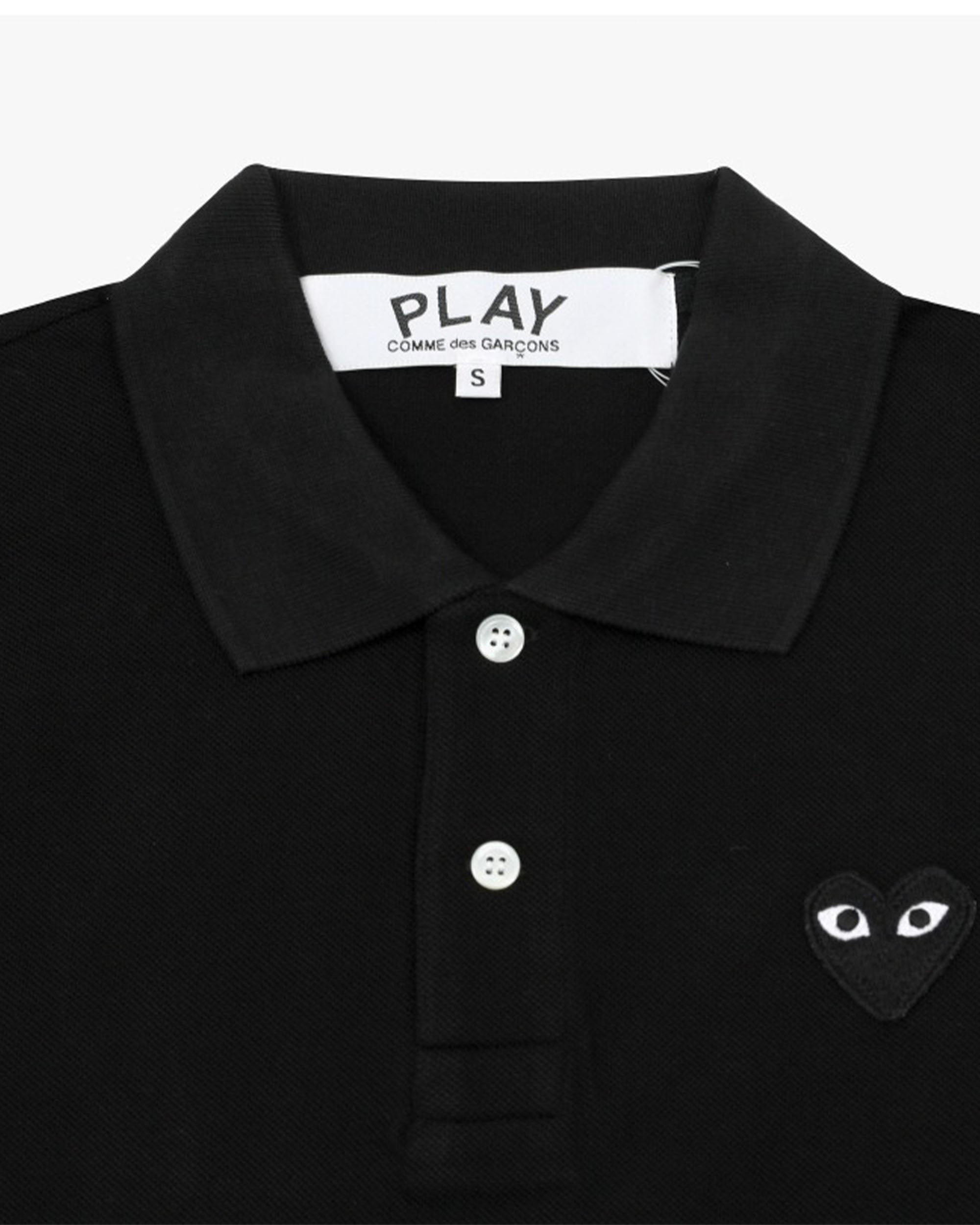 Heart Logo Polo Shirt - Black / Black