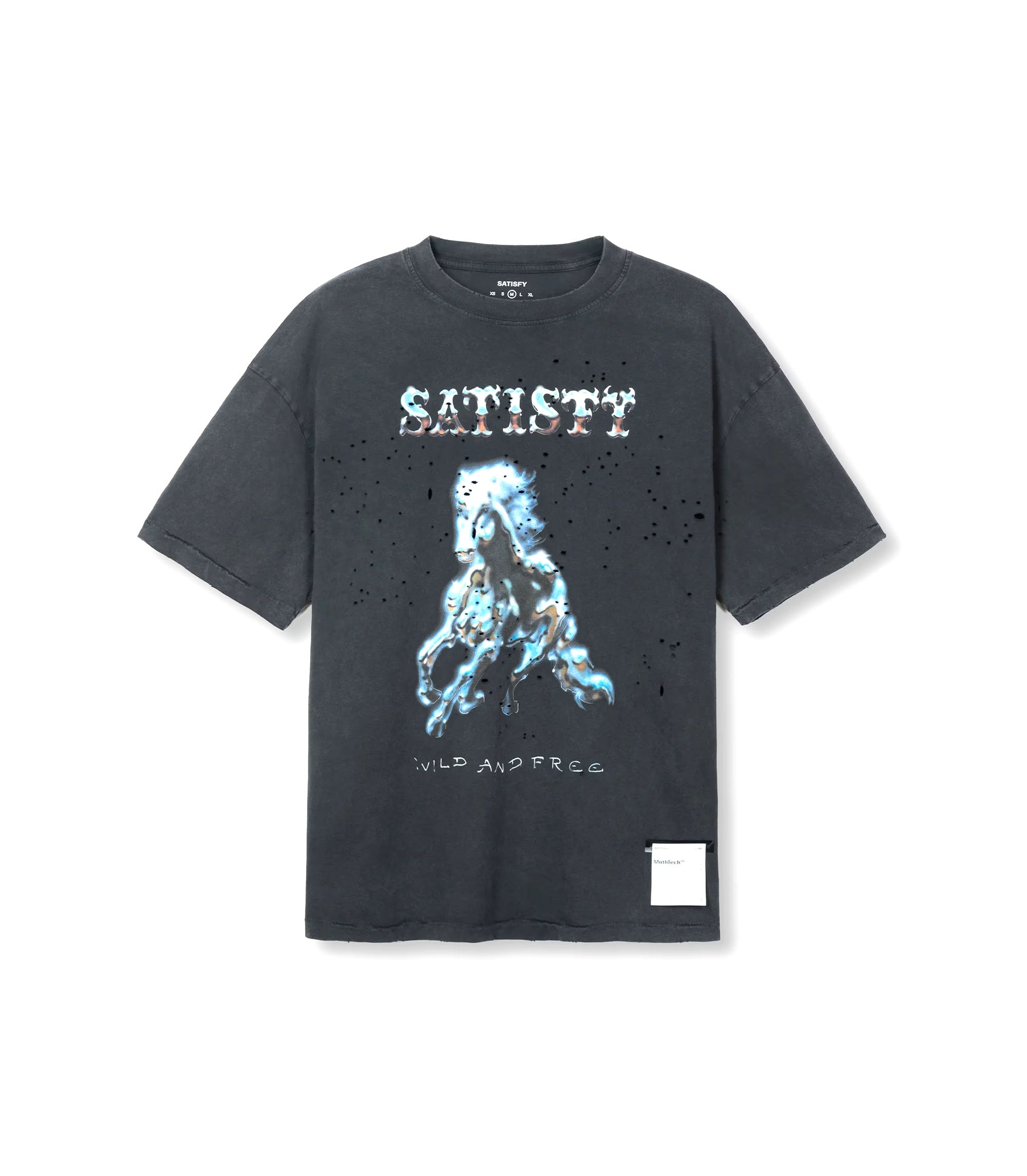 Wild Horse MothTech T-Shirt - Aged Black