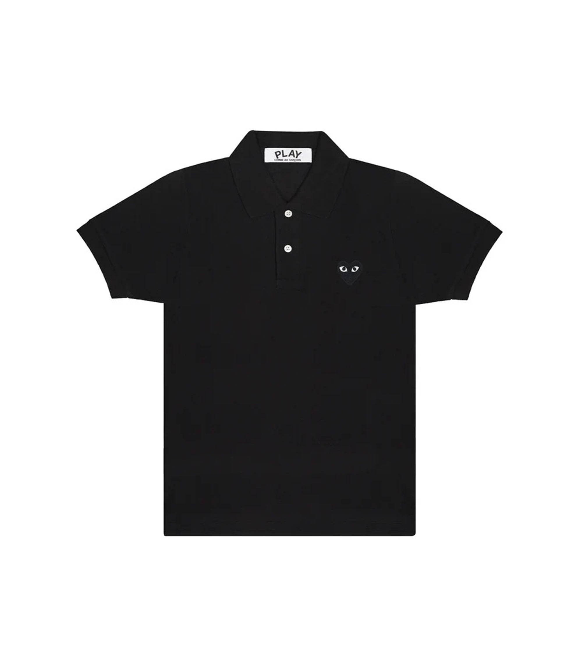 Heart Logo Polo Shirt - Black / Black