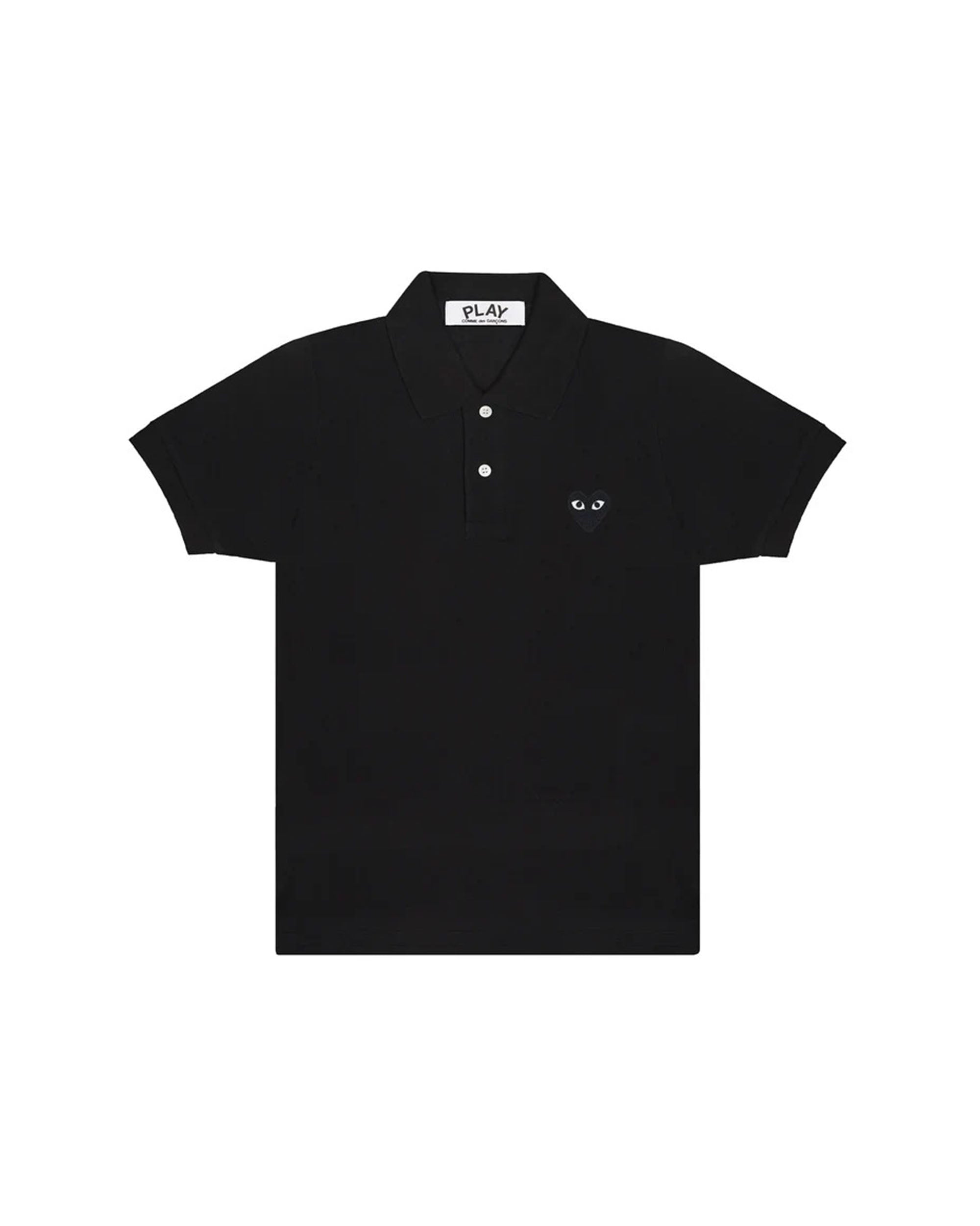 Heart Logo Polo Shirt - Black / Black