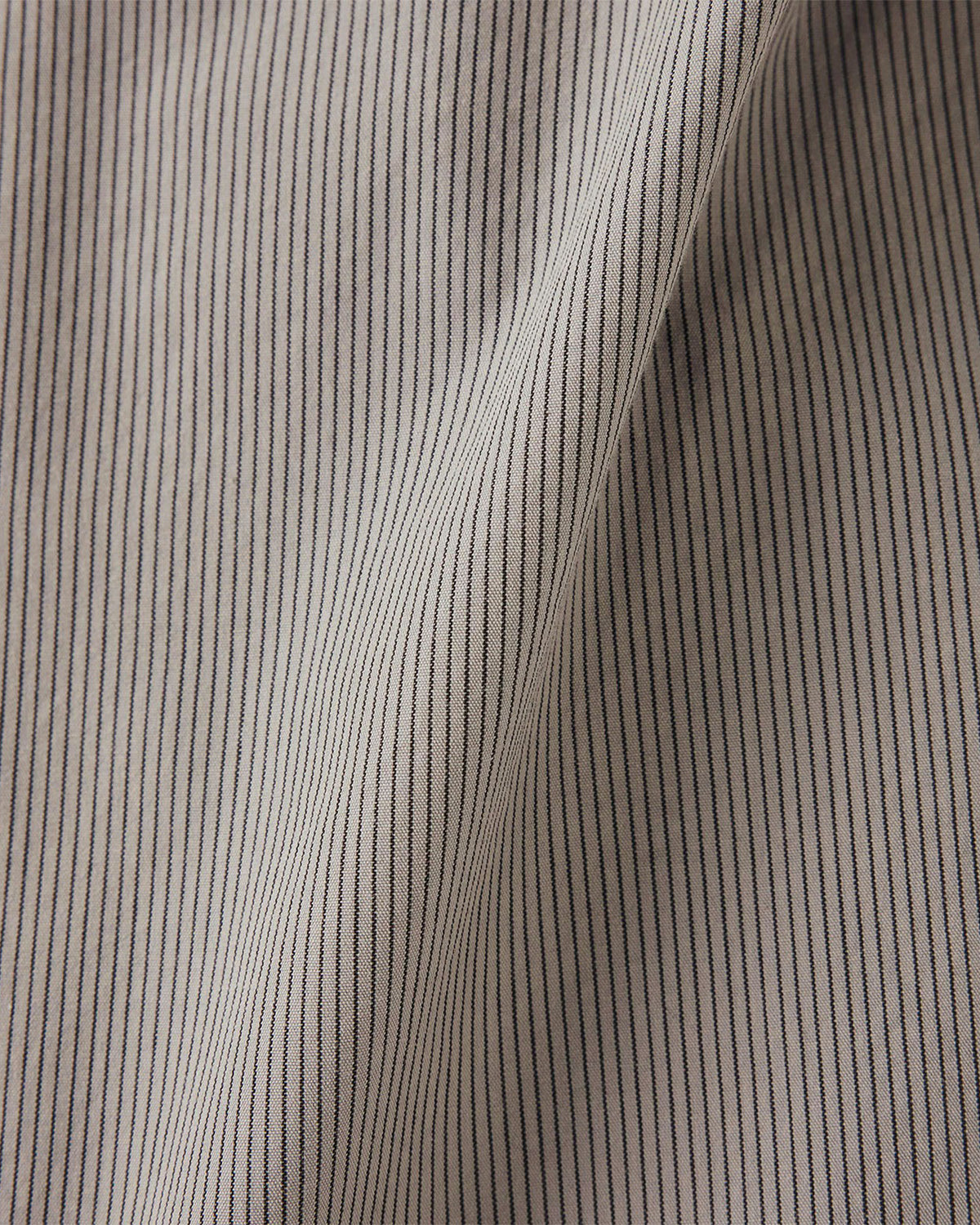 Regular Collar Striped Wind Shirt - Gray