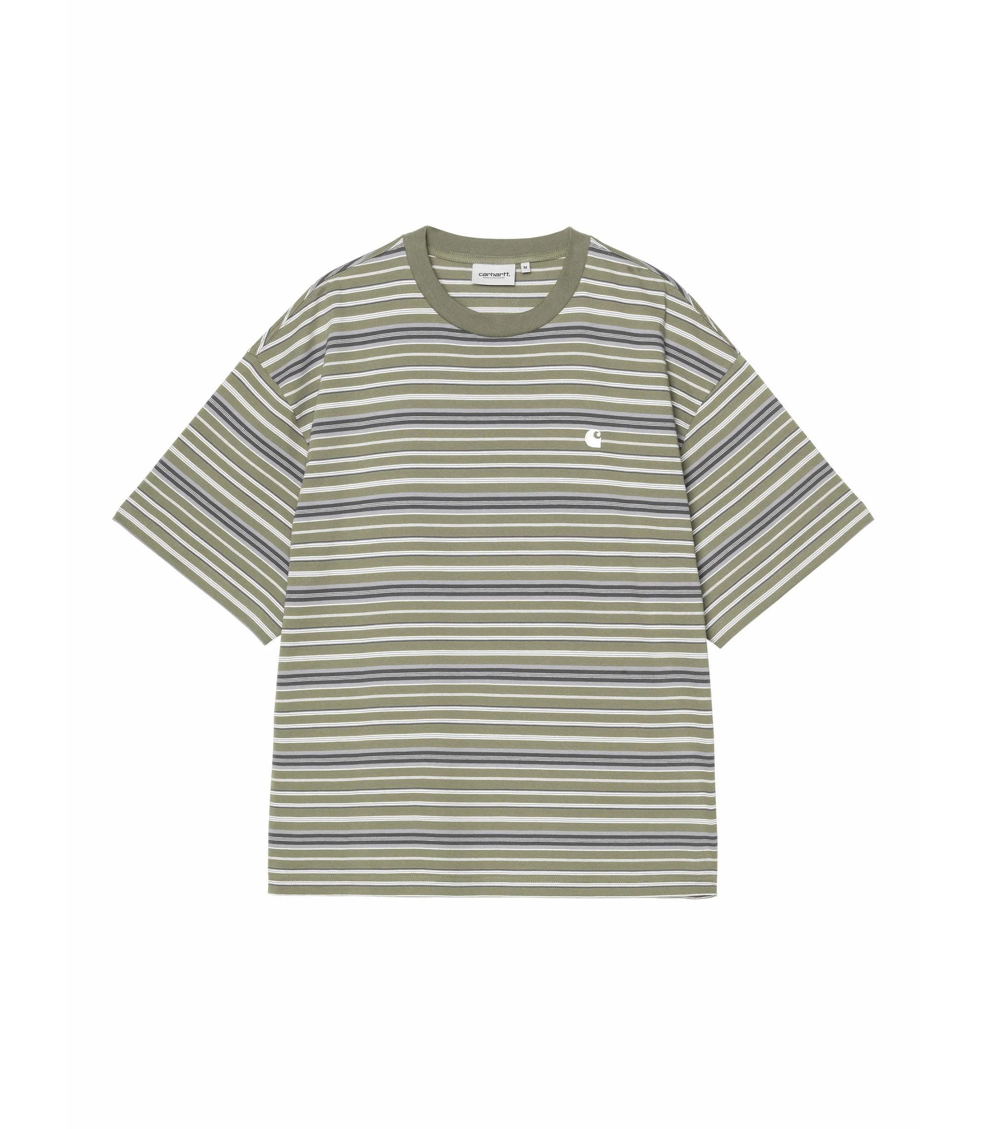 S/S Zane T-shirt - Zane Stripe / Dollar Green