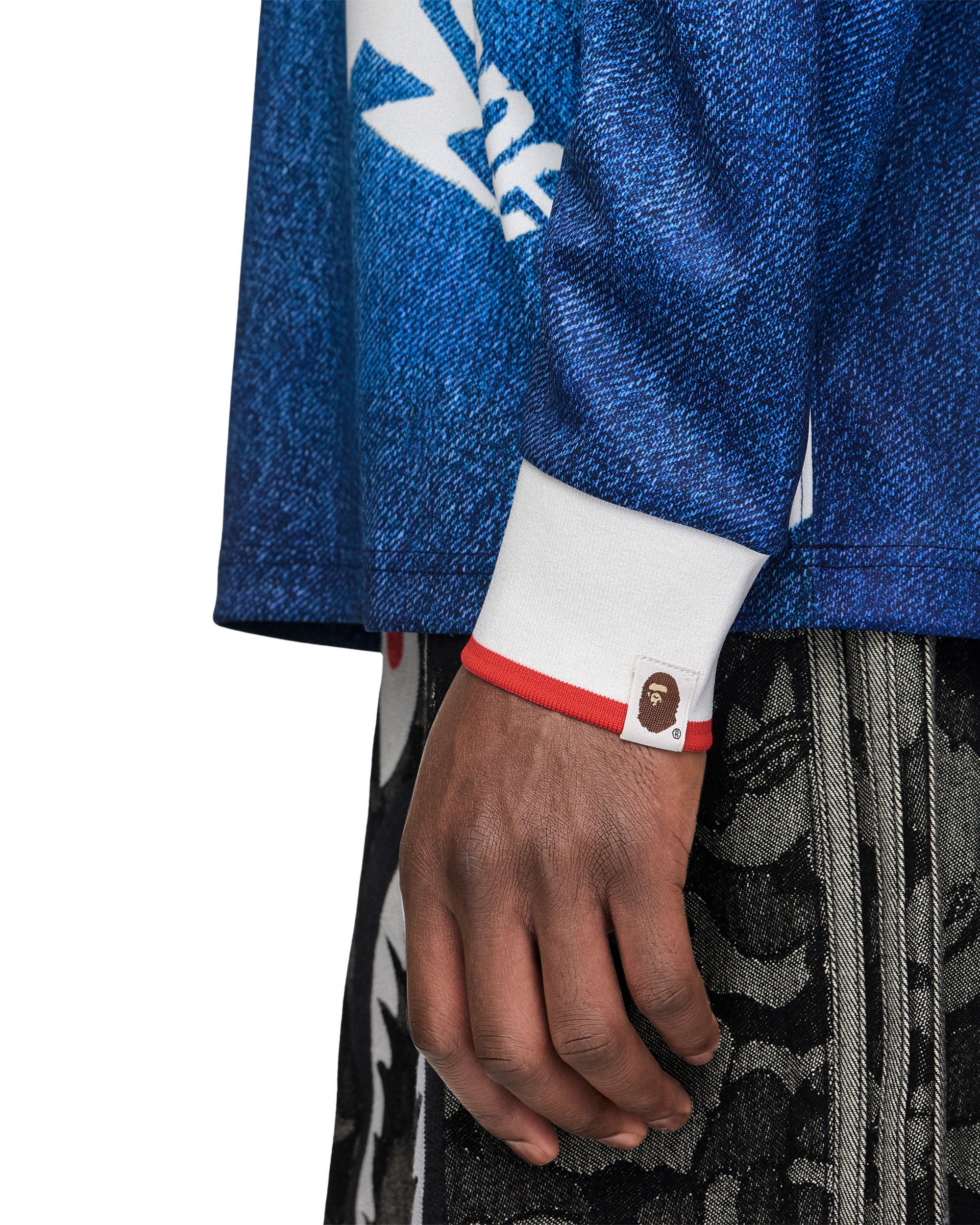 BAPE L/S Star Jersey - Blue Denim