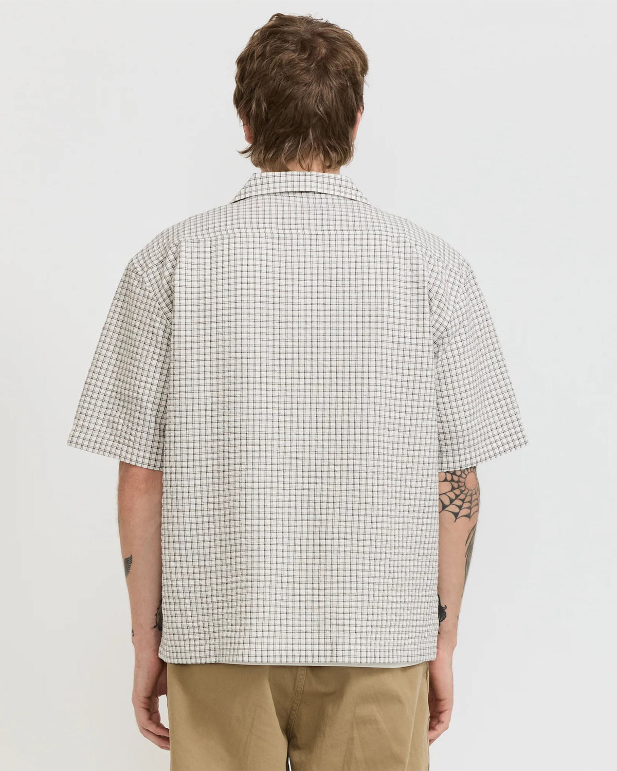 Mols Check SS Camp Shirt - Ecru