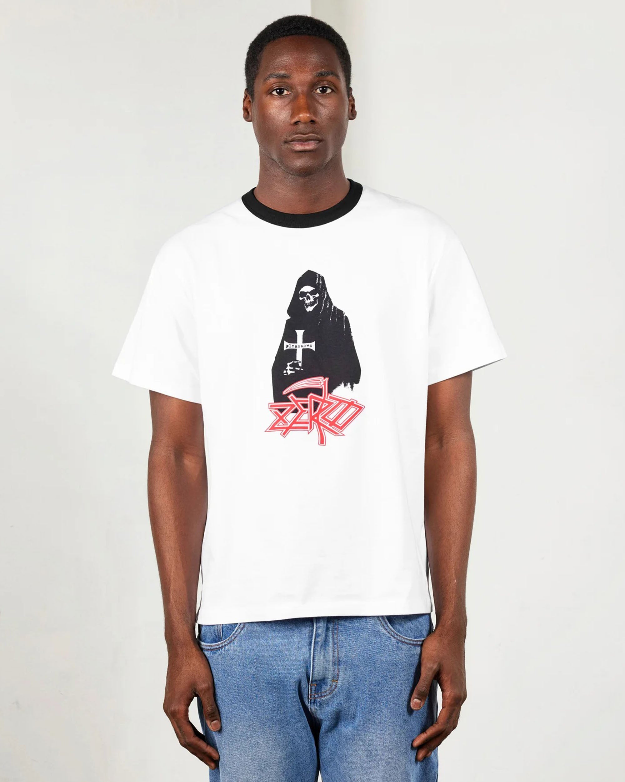 Reaper Ringer T-shirt - White