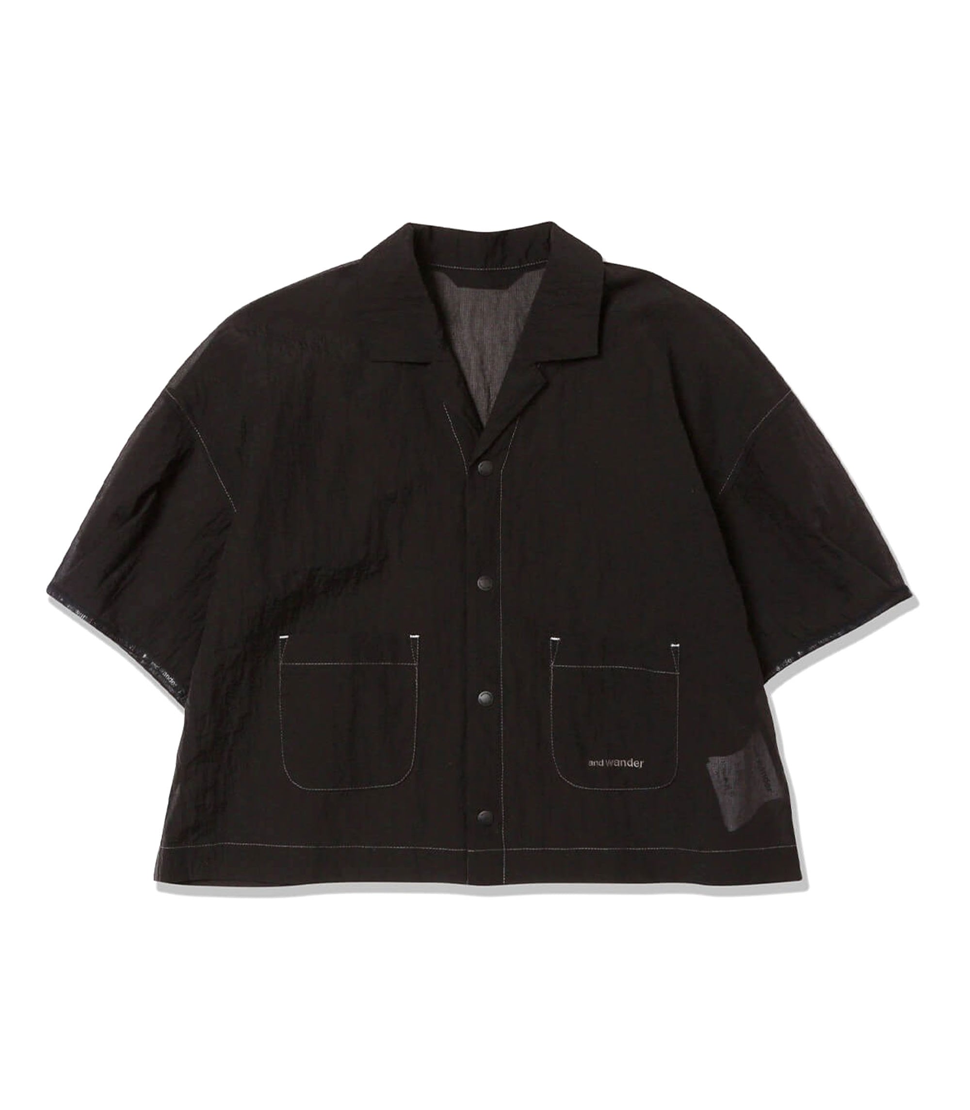Sheer Ripstop SS Shirt - Black