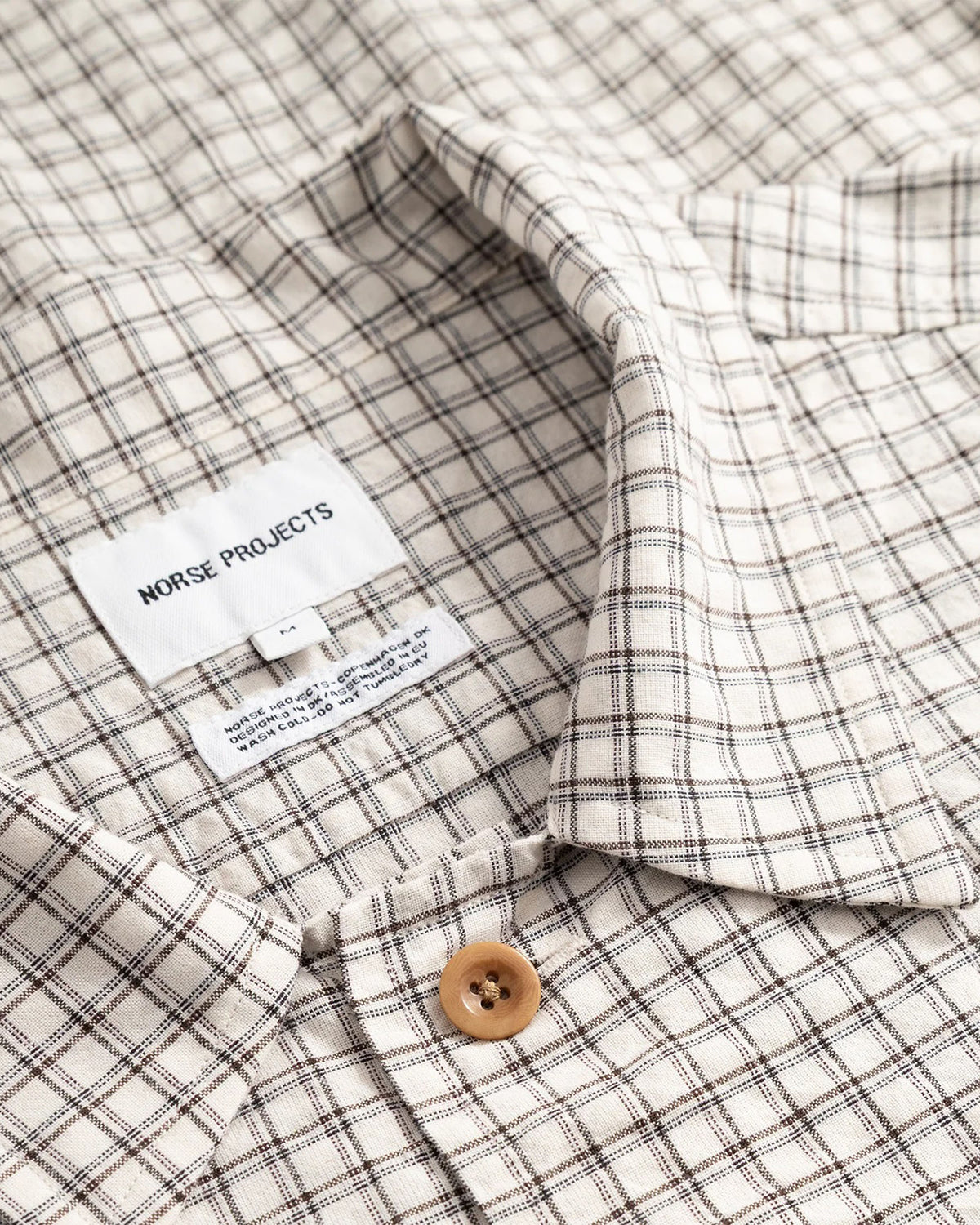 Mols Check SS Camp Shirt - Ecru