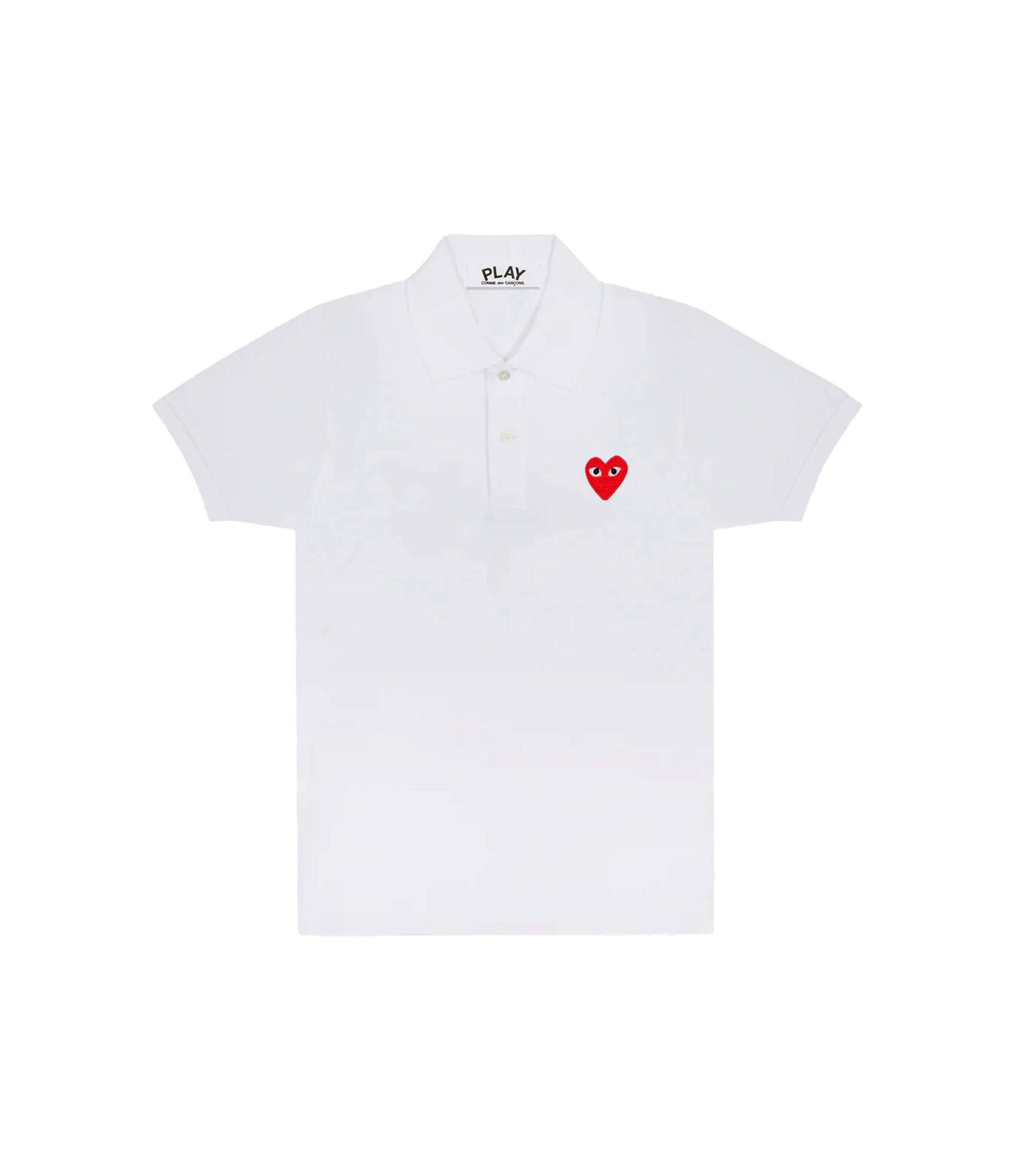 Heart Logo Polo Shirt - White / Red