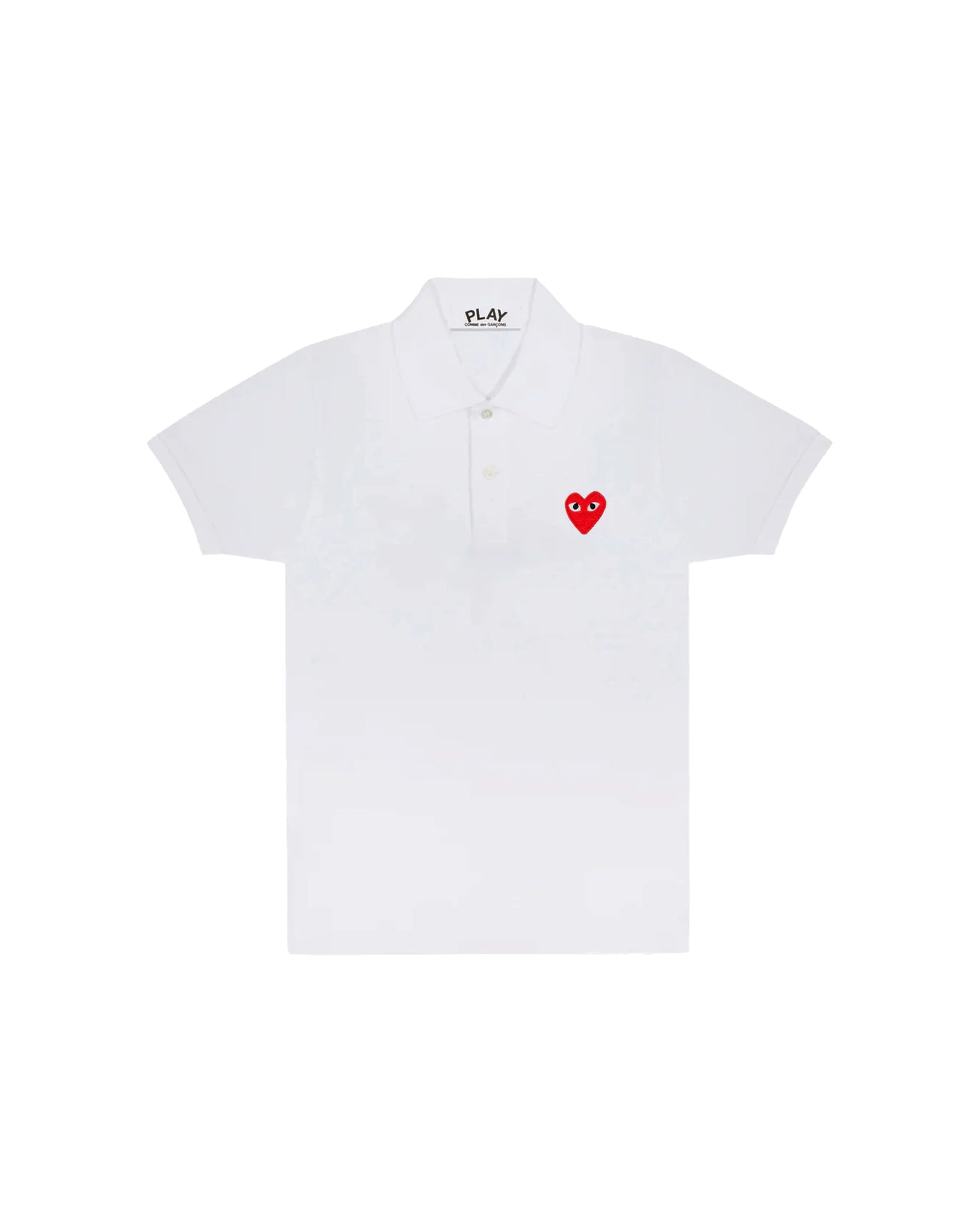 Heart Logo Polo Shirt - White / Red
