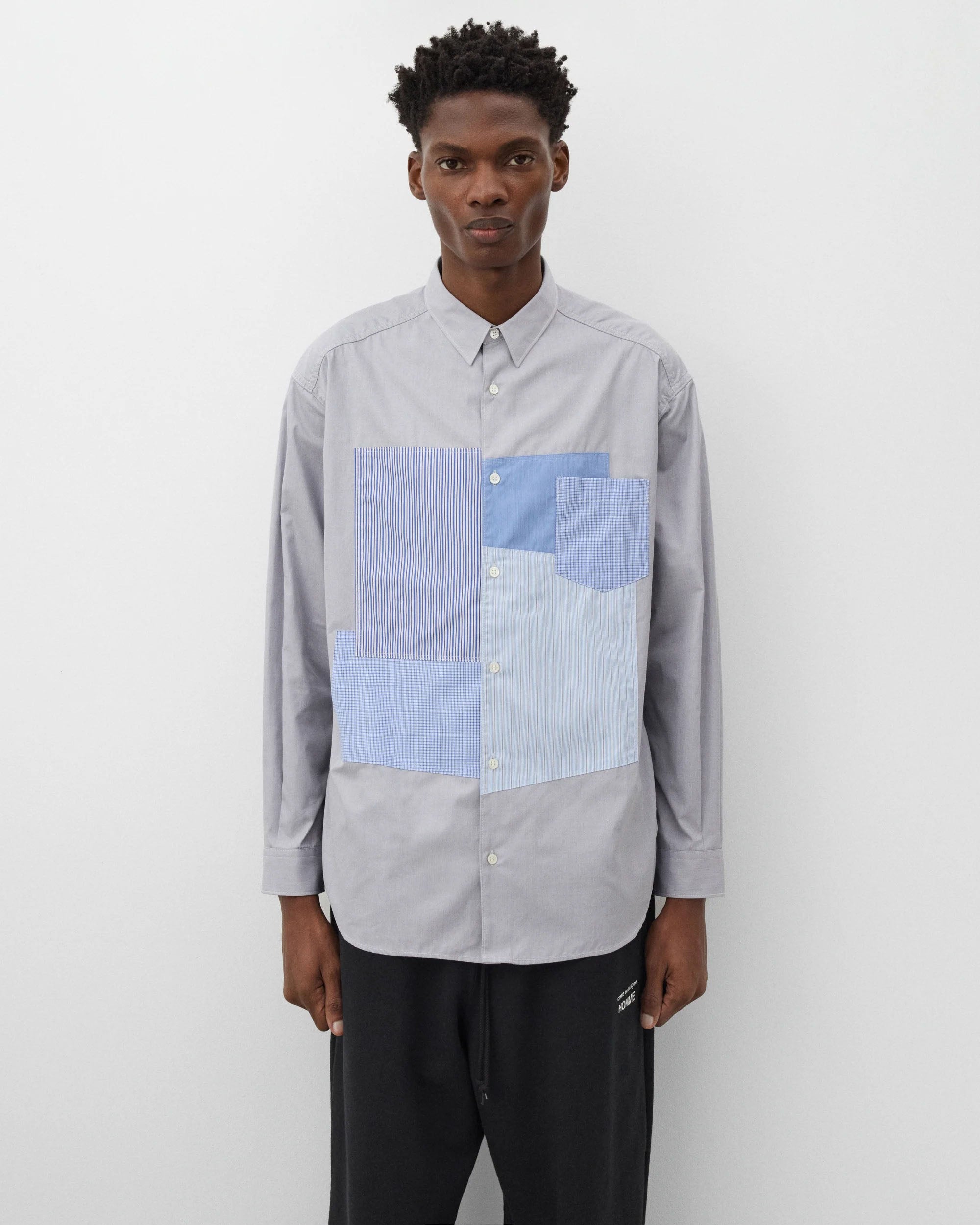 Patchwork Shirt - Grey
