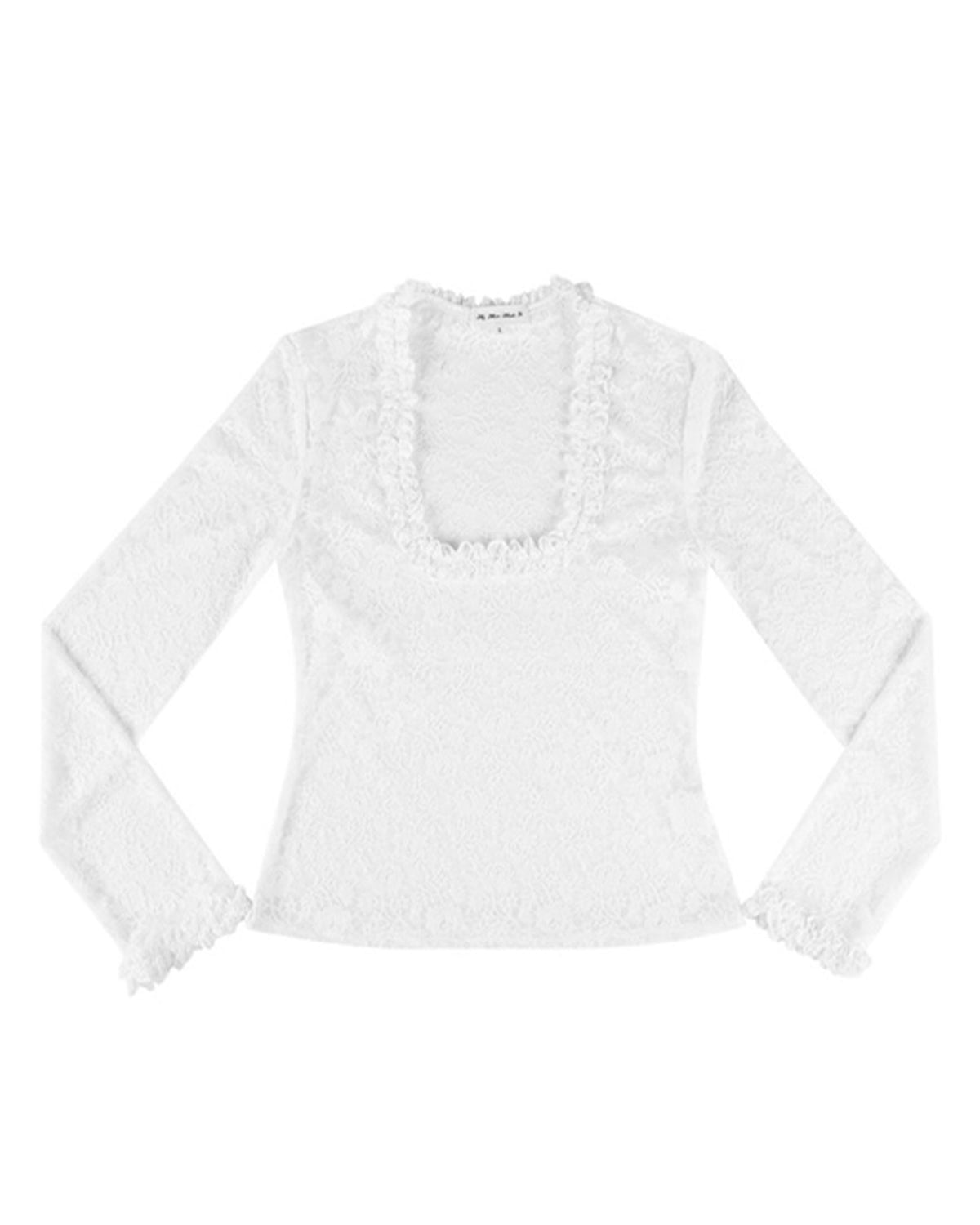 Lace Poem Top - White