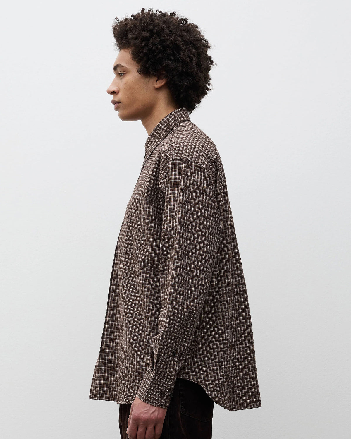 Espevik Oversized Check Shirt - Delicioso Brown