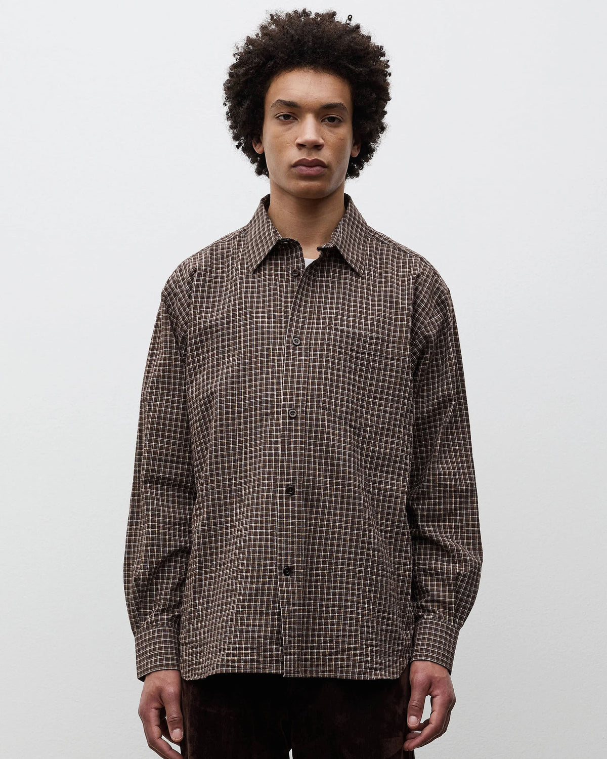 Espevik Oversized Check Shirt - Delicioso Brown