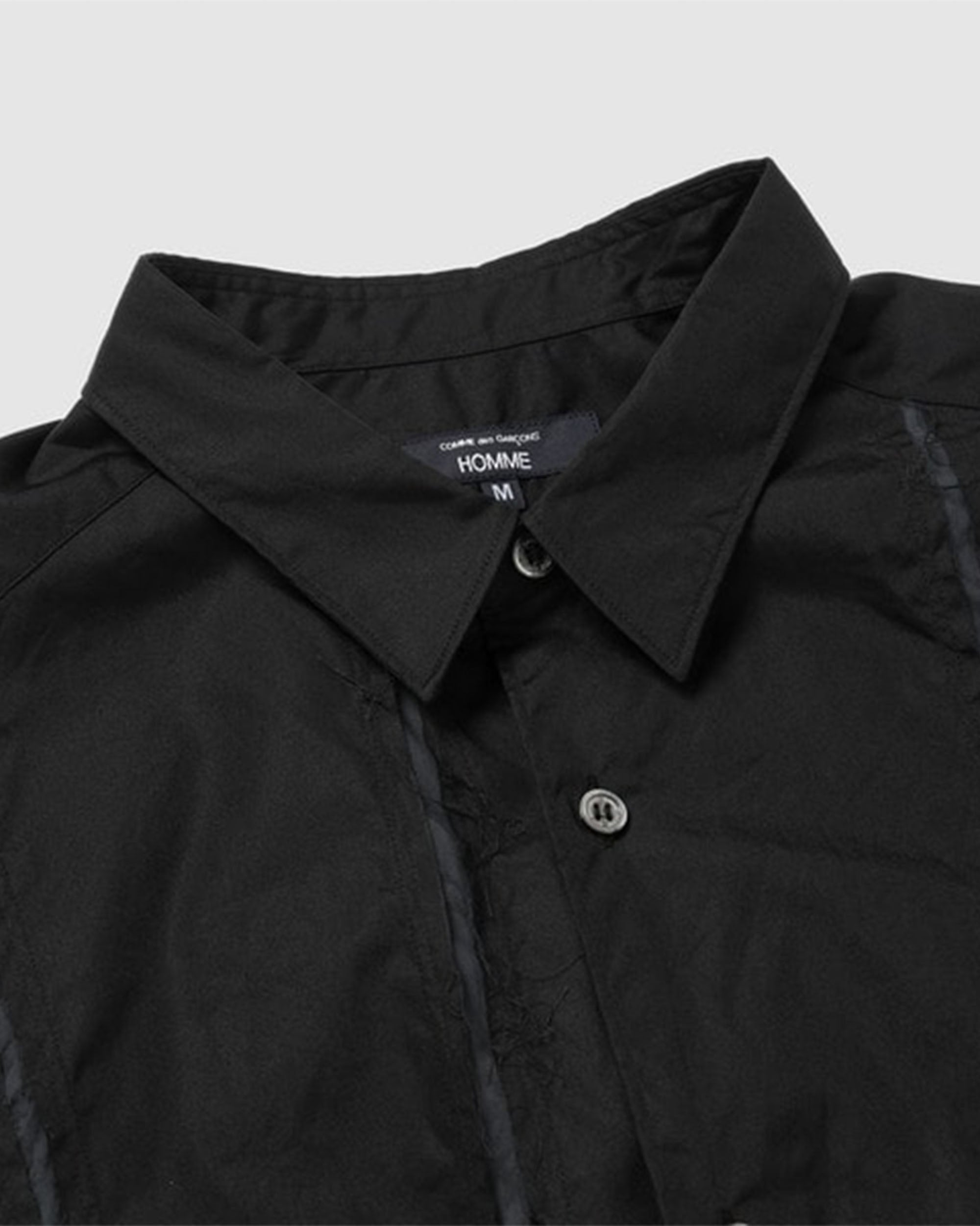 Distressed L/S Shirt - Black / Black