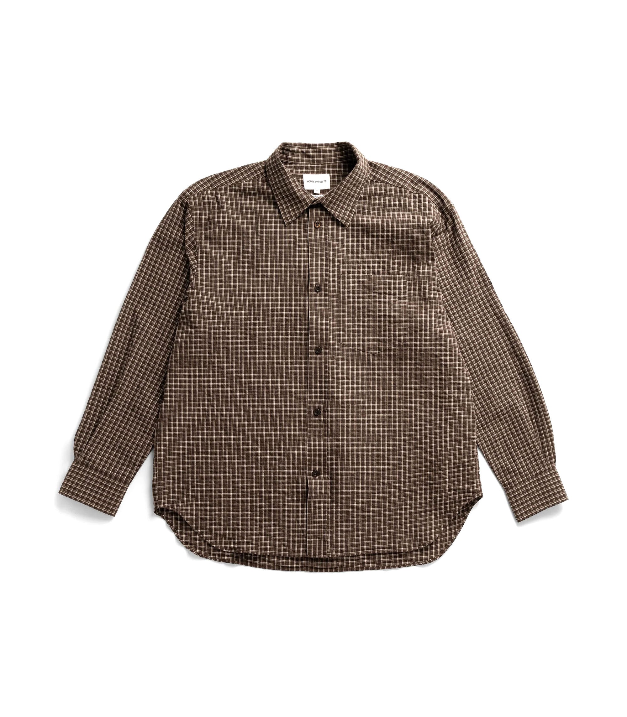 Espevik Oversized Check Shirt - Delicioso Brown